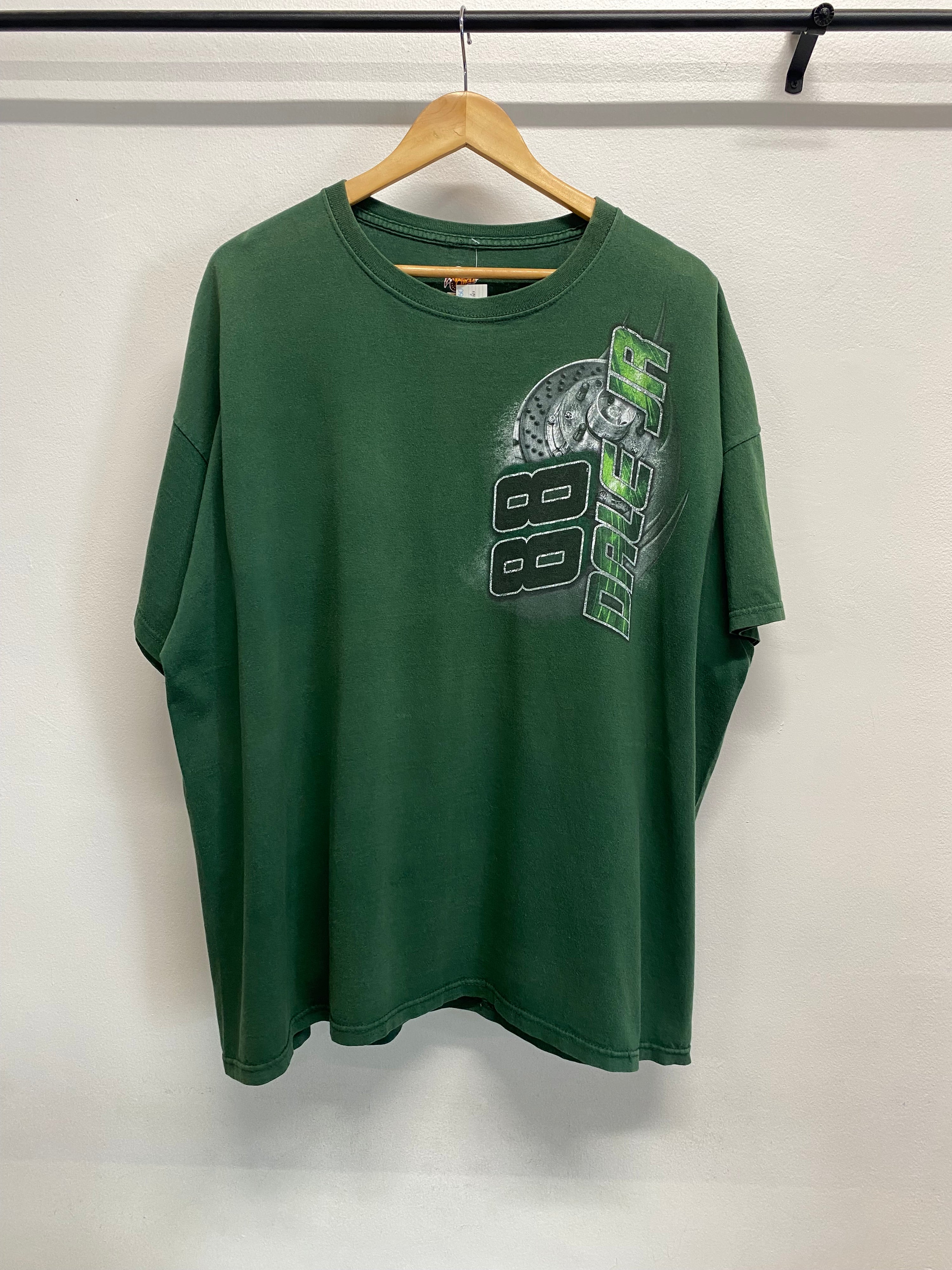[3XL] #88 Dale Jr Double Sided Green Nascar Tshirt