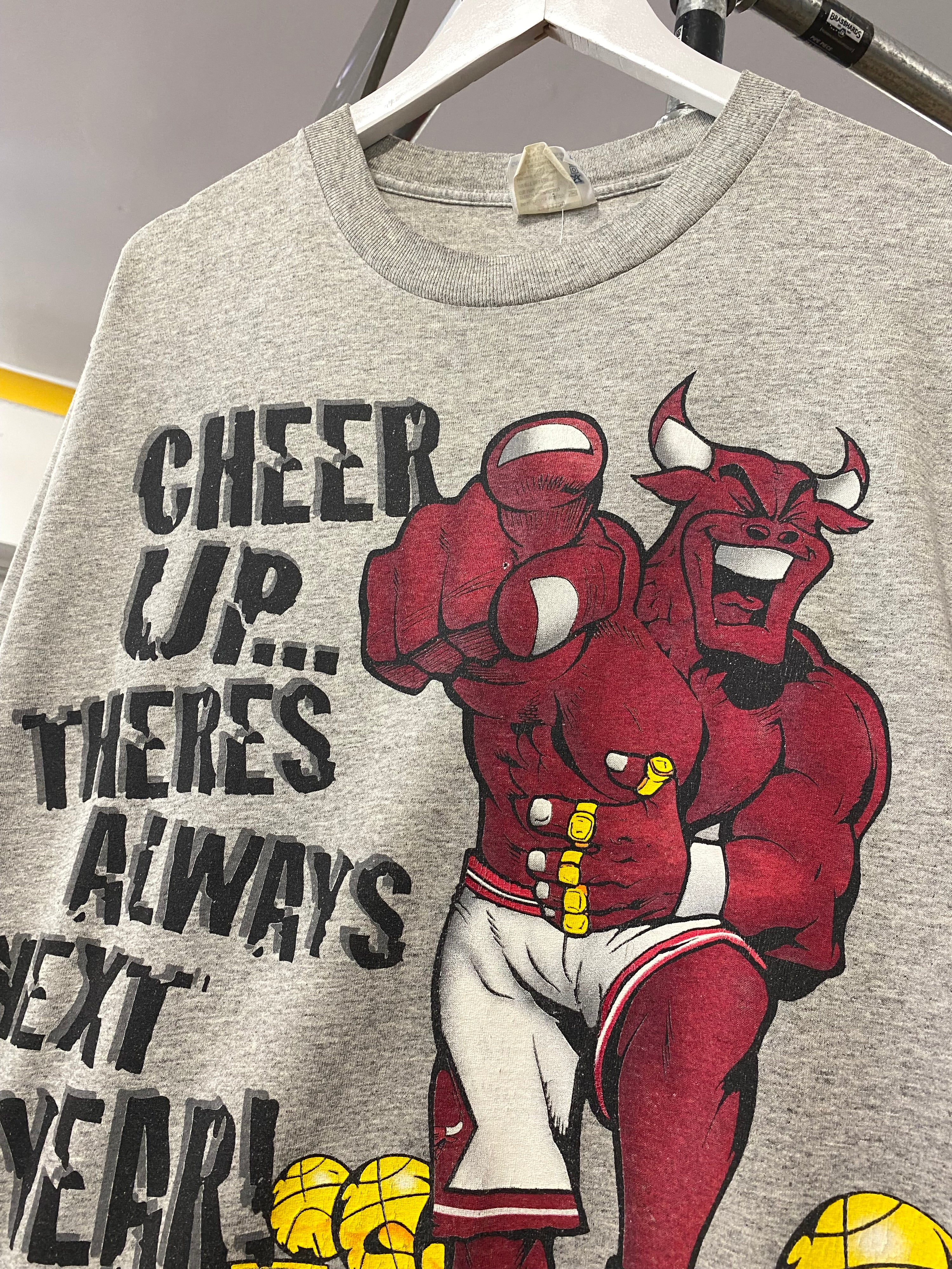 L - 1997 Chicago Bulls: Cheer Up Theres Always Next Year Grey Tee