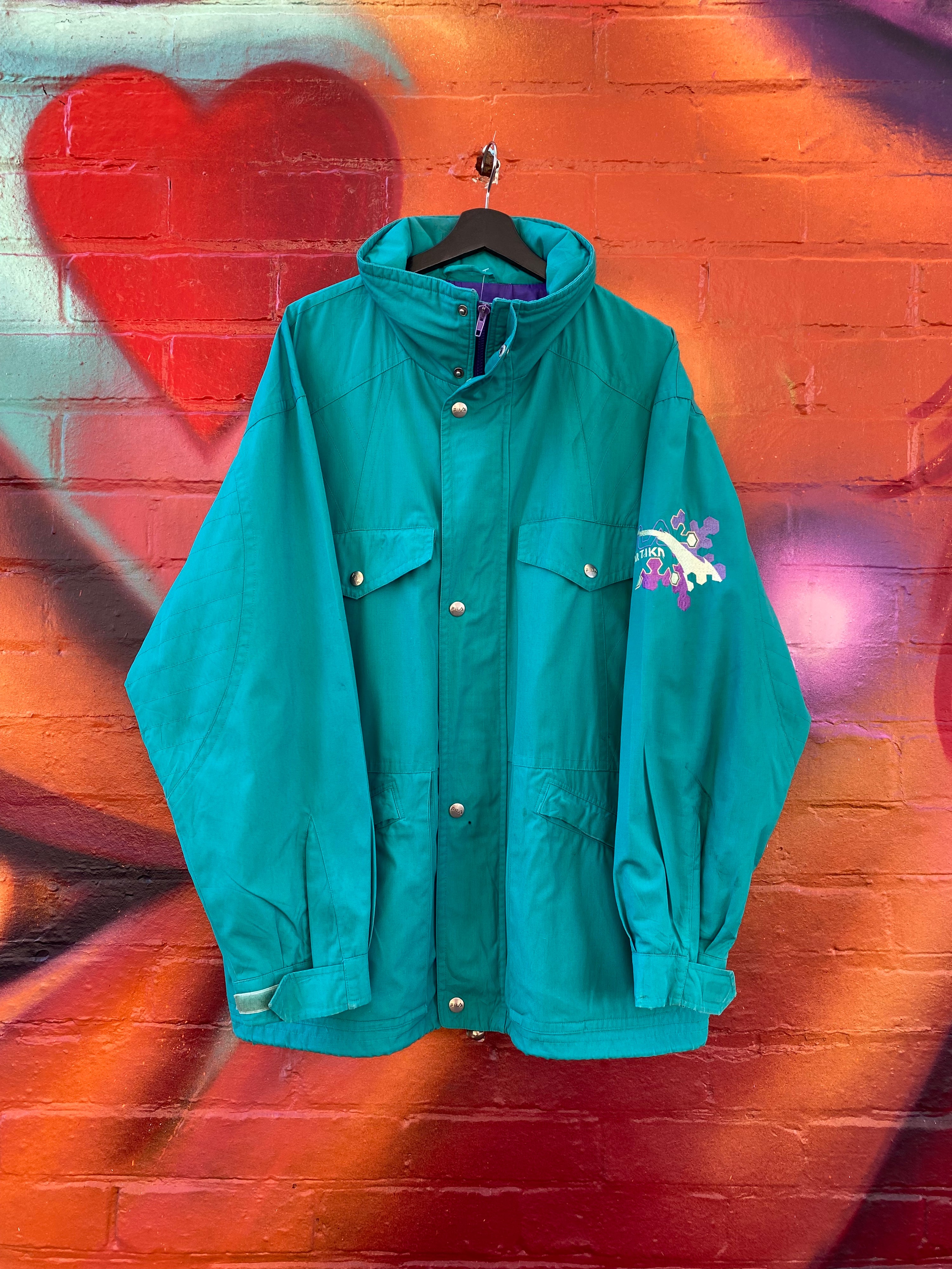 [3XL] Fila Antartika Teal Ski Jacket