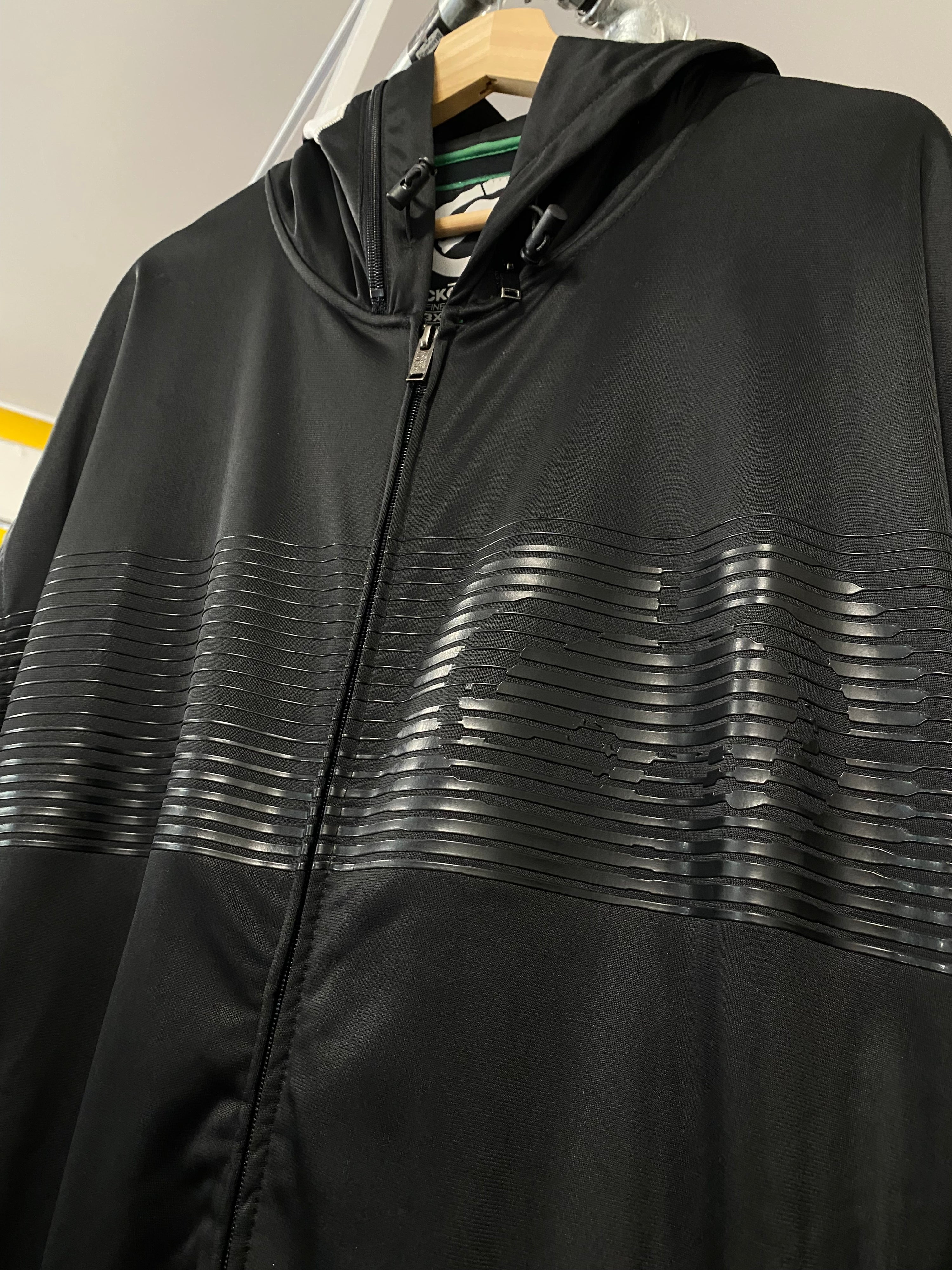 [3XL] Ecko Black Tactile Zip Hood Jacket