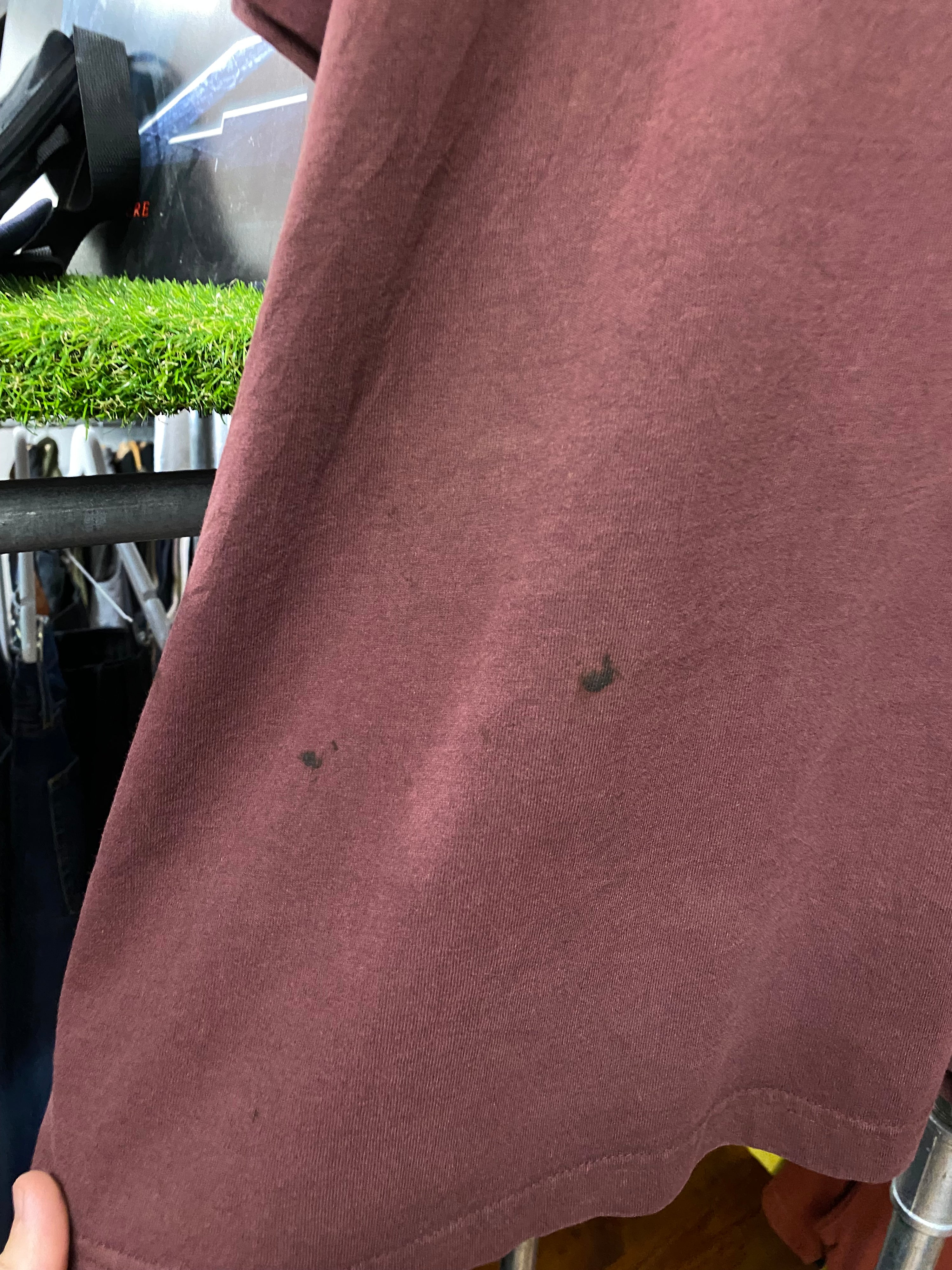 2XL - Burgundy Loose Fit Carhartt Pocket Tee