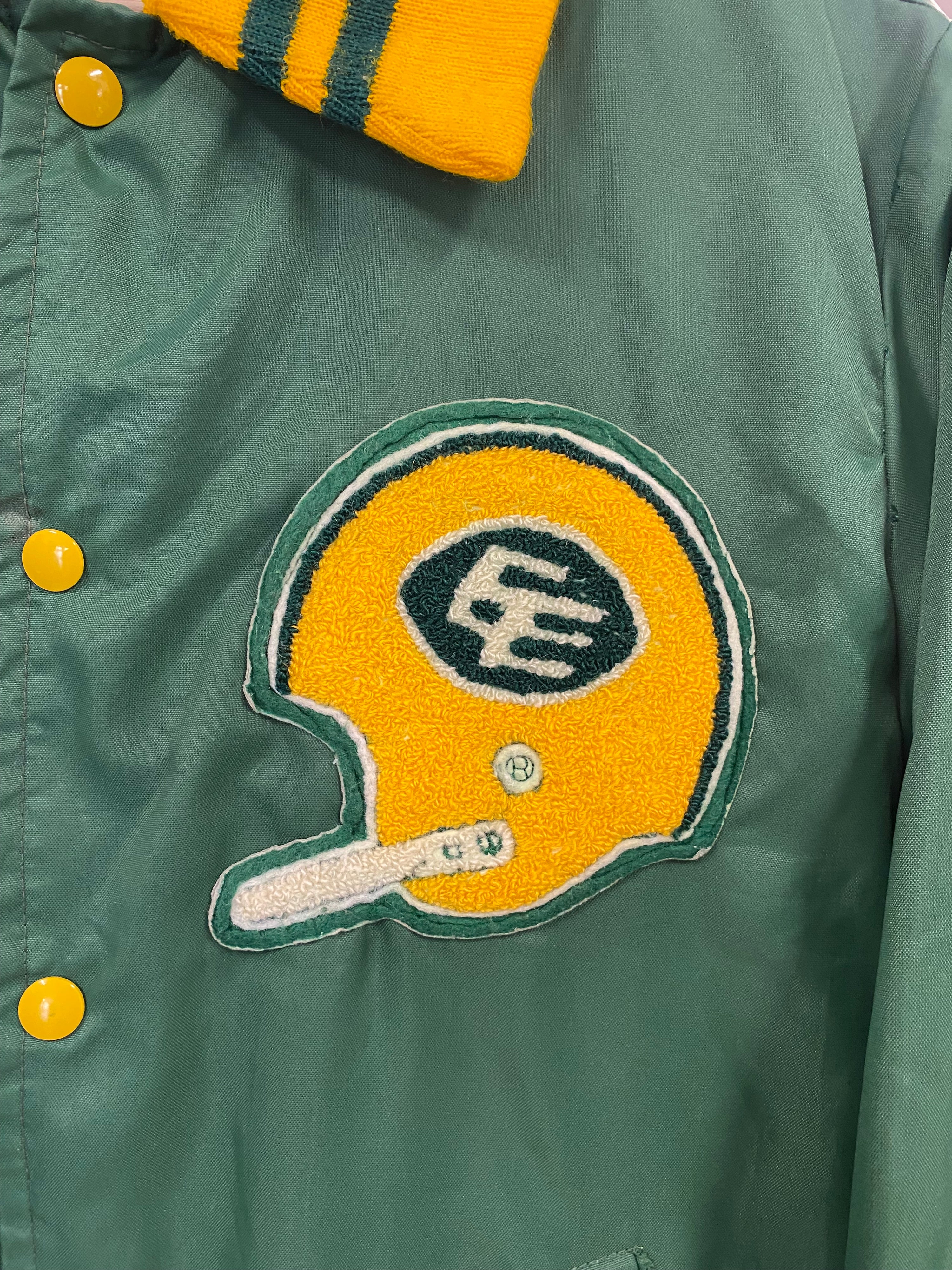 S/M - 1980s Green/Yellow Canadian Football League Bomber Jacket