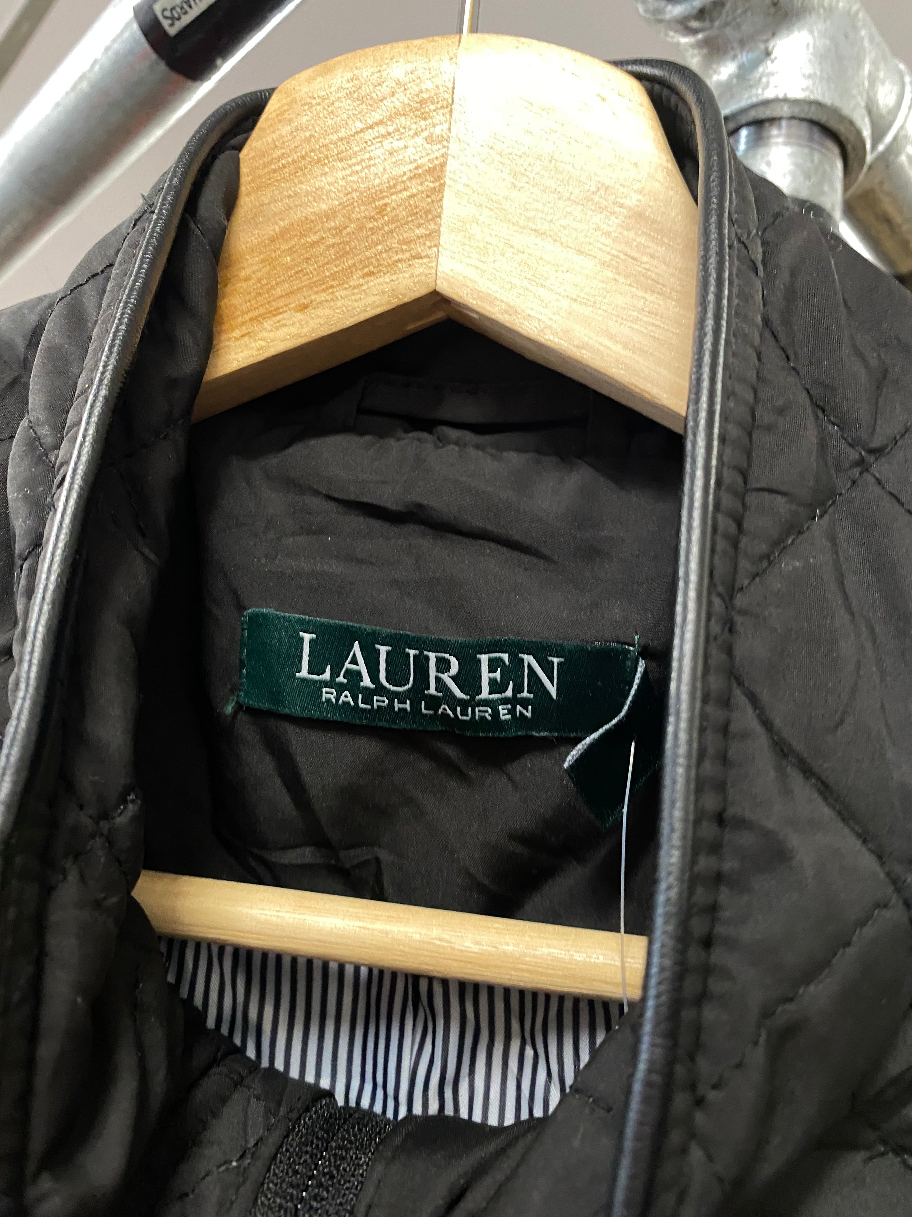 [S] Lauren RL Black Quilted Jacket