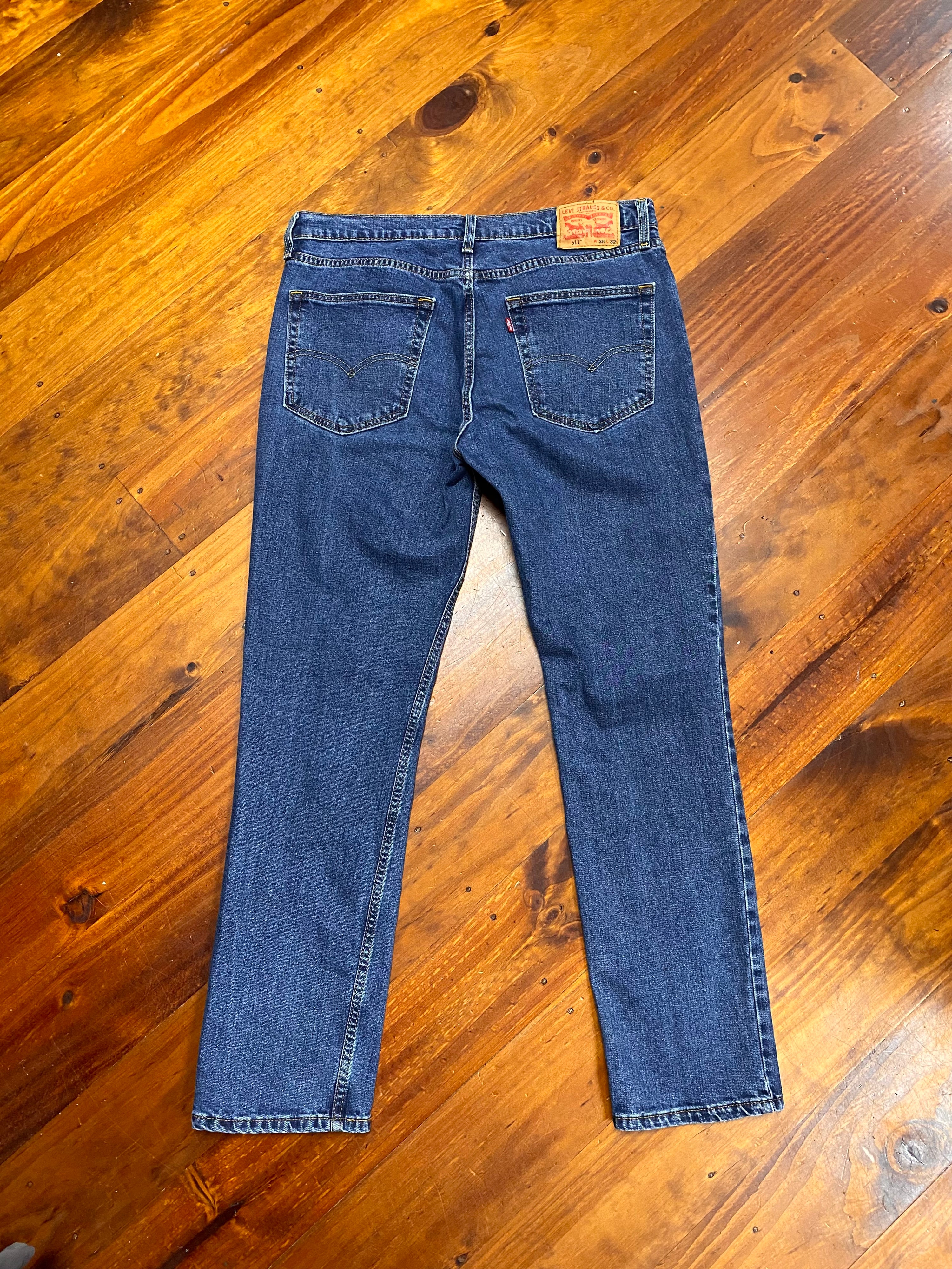 [36] Levi's 511 Blue Denim Jeans 36x32