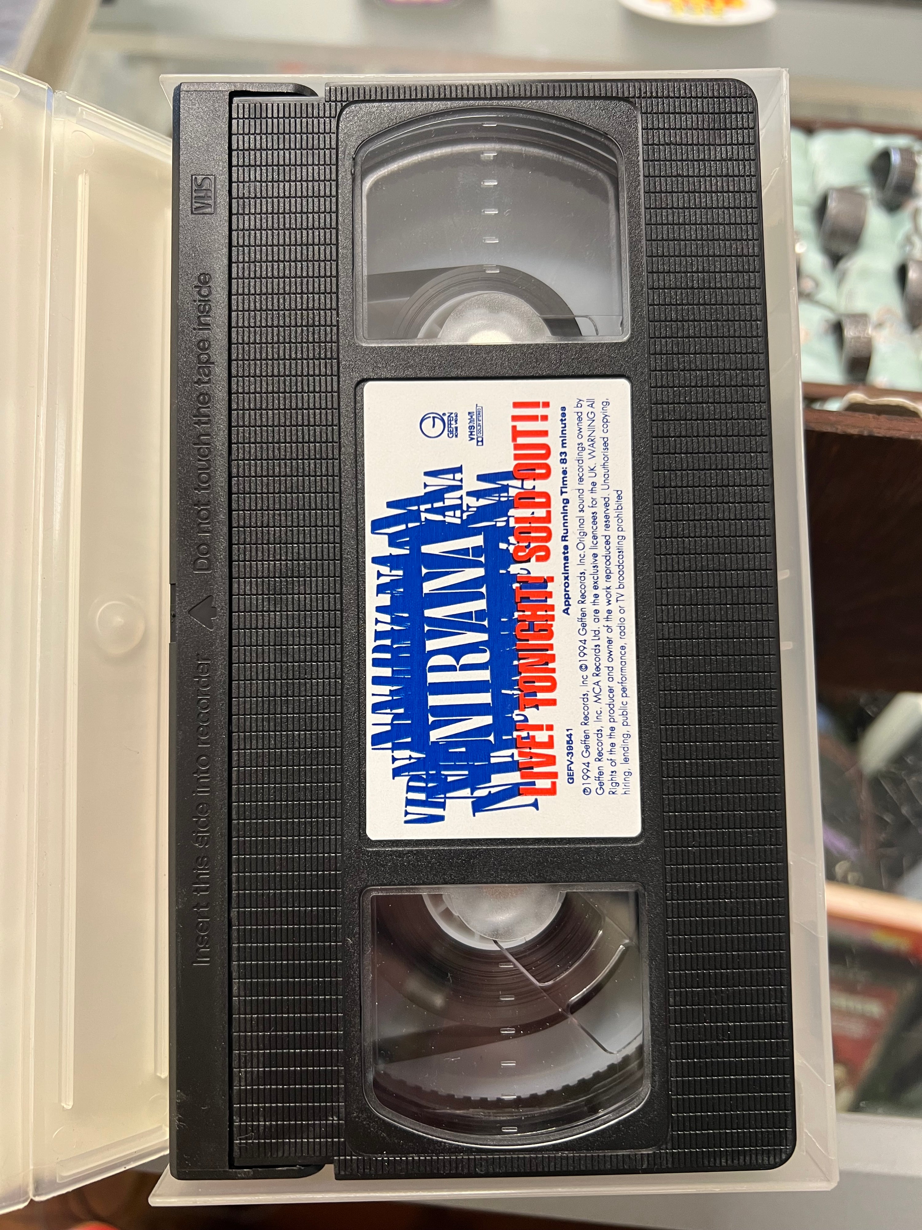 VHS: 1994 Nirvana Live! Tonight! Sold Out!