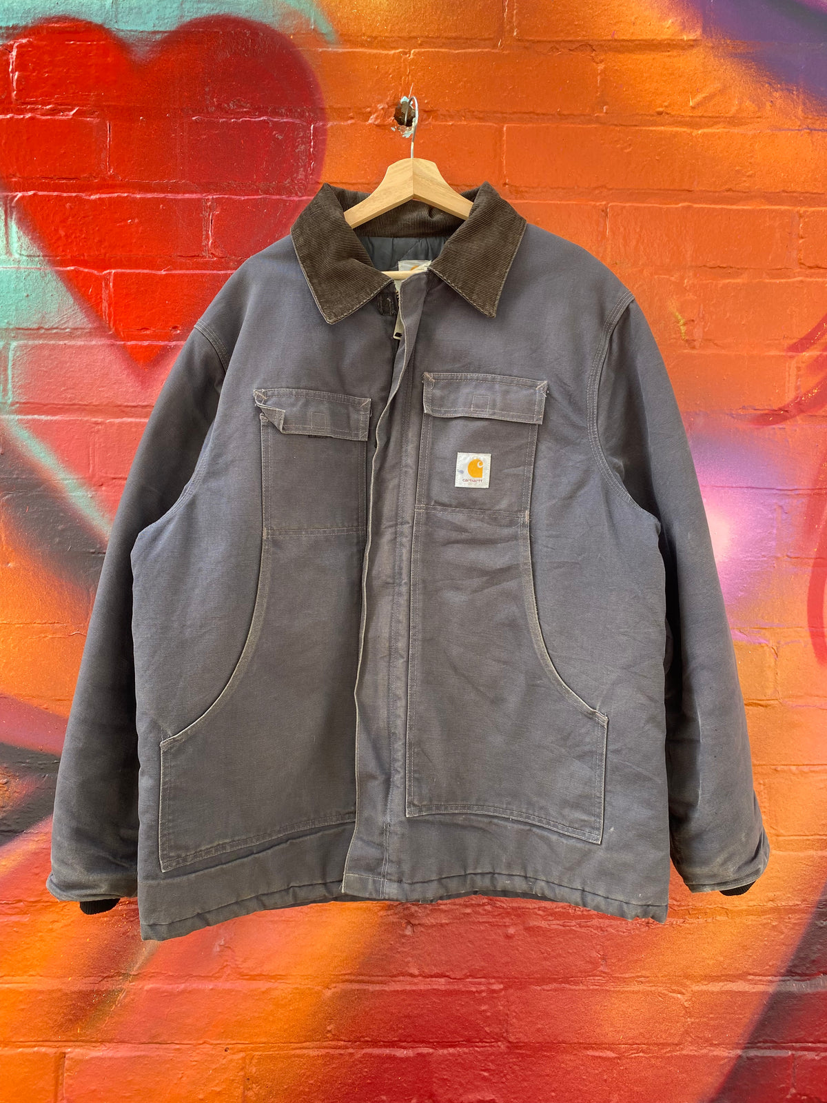 [XL] Carhartt Grey Quilted Interior Chore Coat