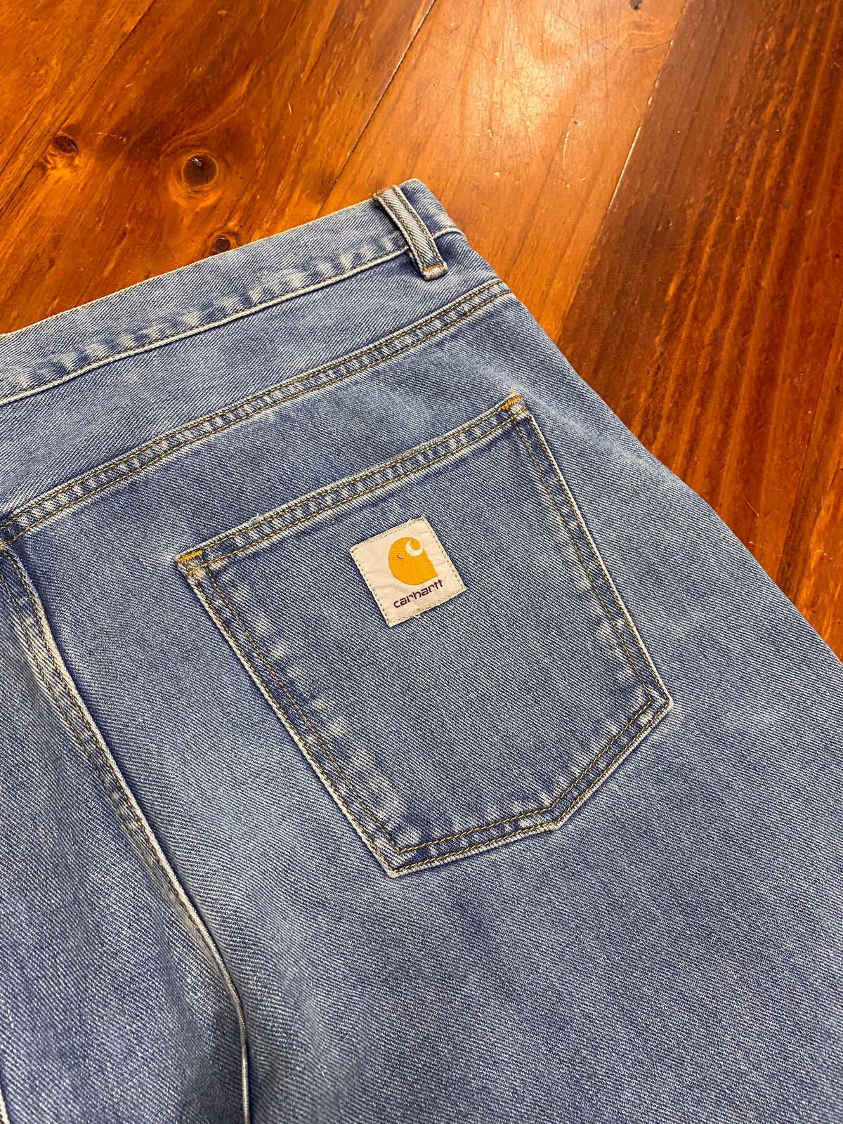 [36] Carhartt WIP Light Blue Denim Newel Pants
