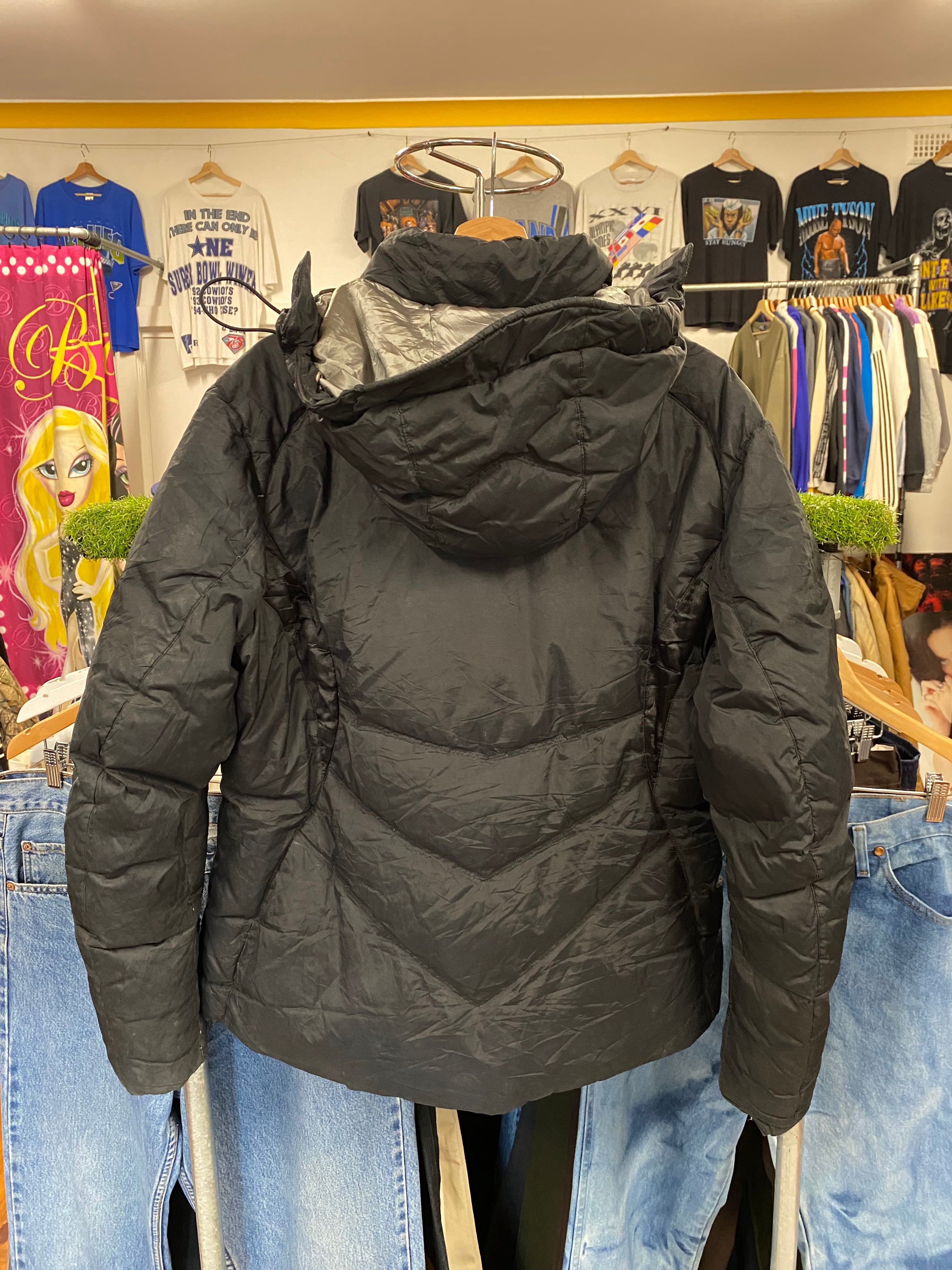[XL] Nike Black Hooded Puffer Jacket