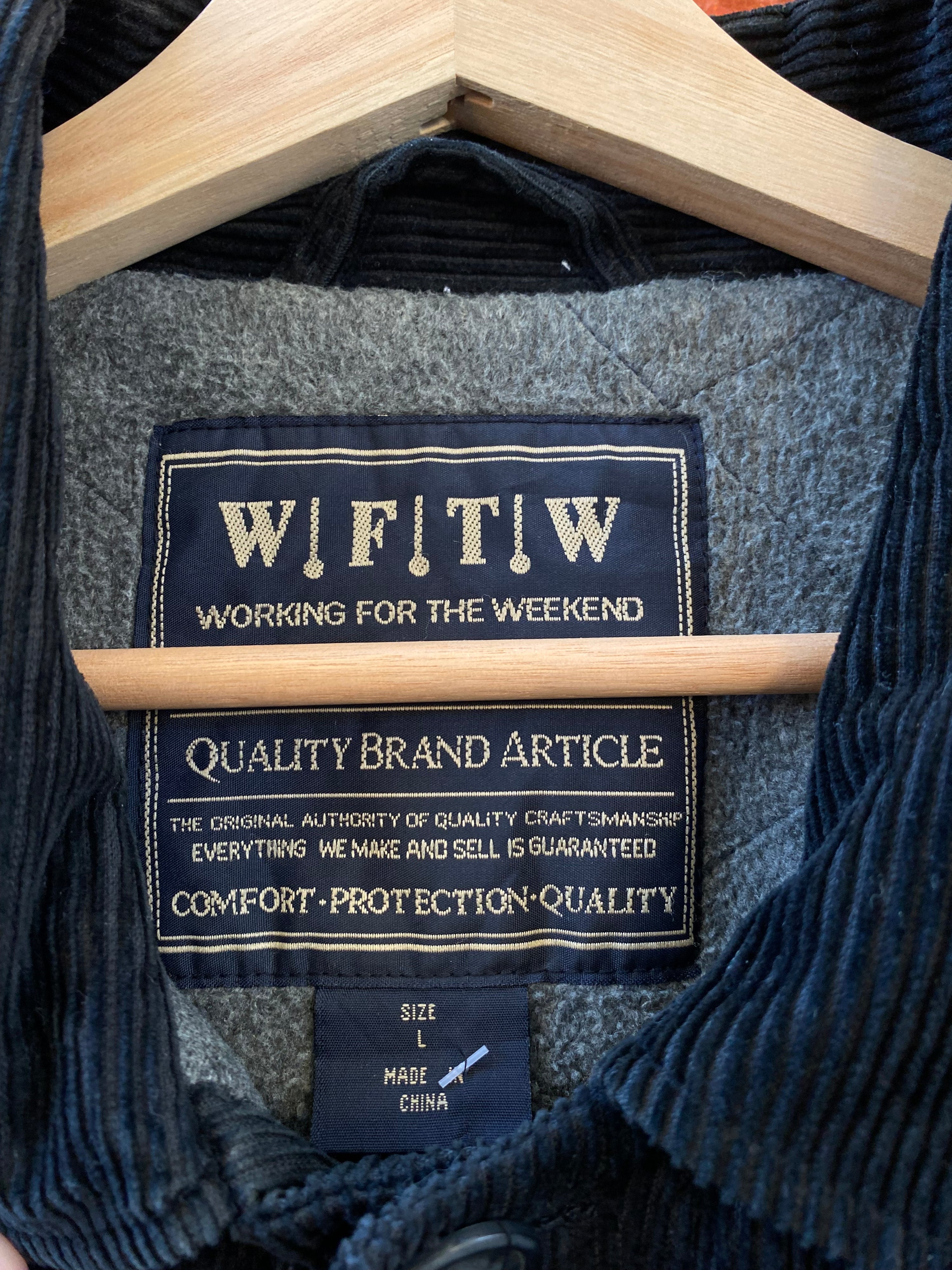 [L] WFTW Black Corduroy Jacket