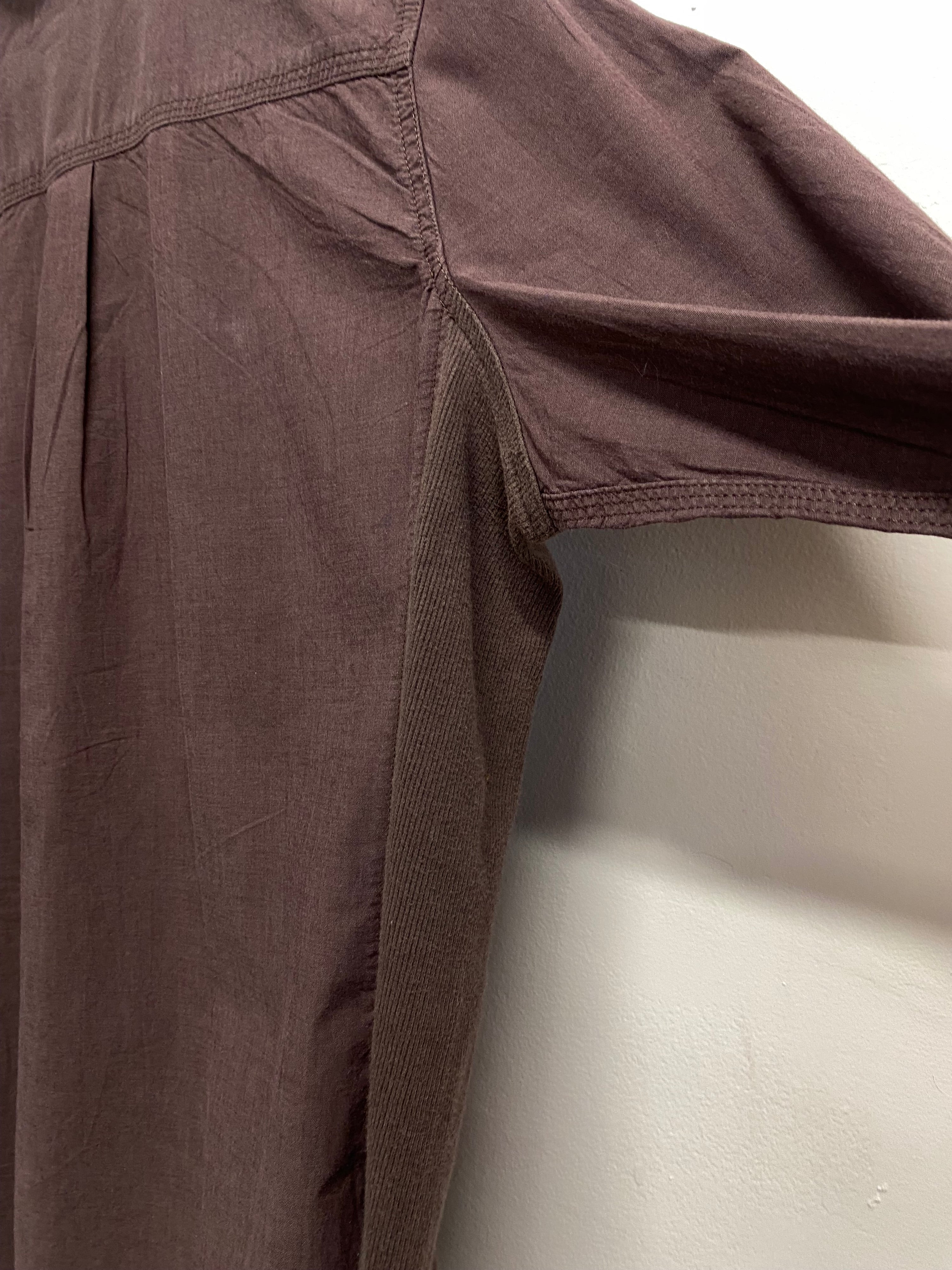 M - Carhartt Dusty Brown LS Button-up Ribbed Sides