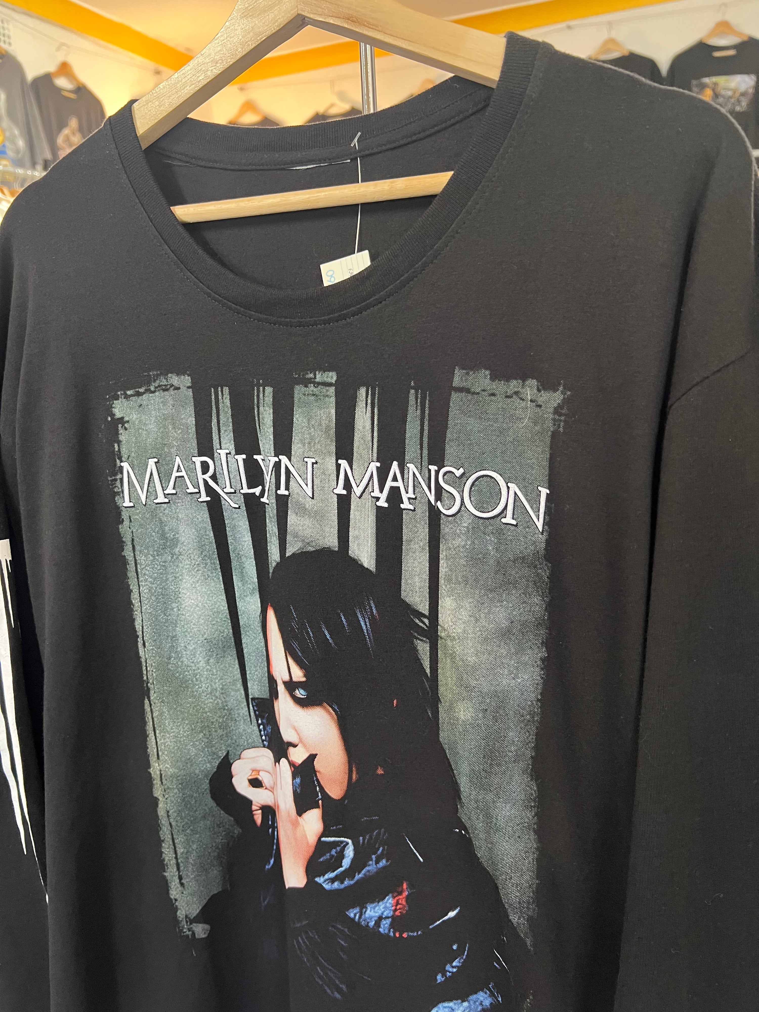L - Marilyn Manson Long Sleeve Double Sided Tshirt