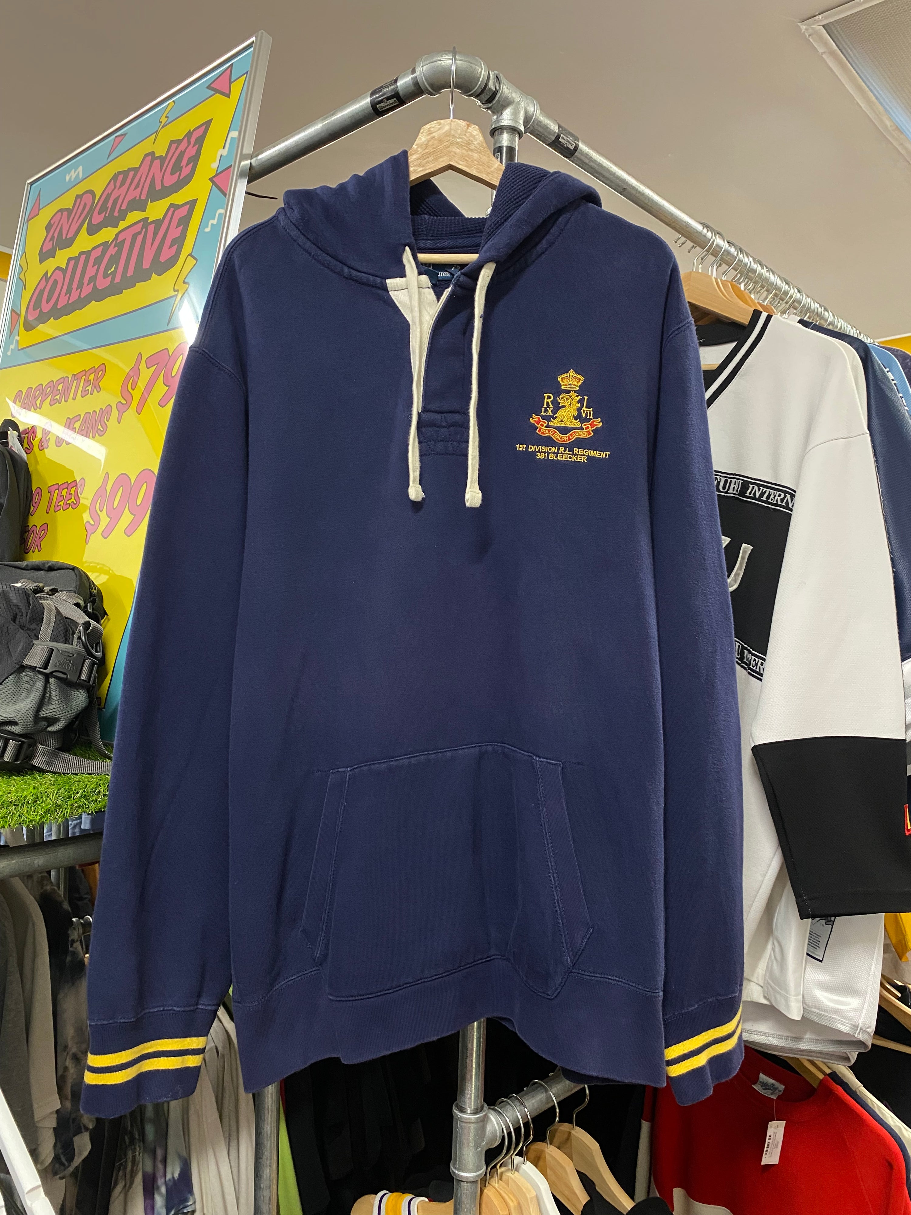 2XL - Polo Ralph Lauren 1st Division Blue Hoodie