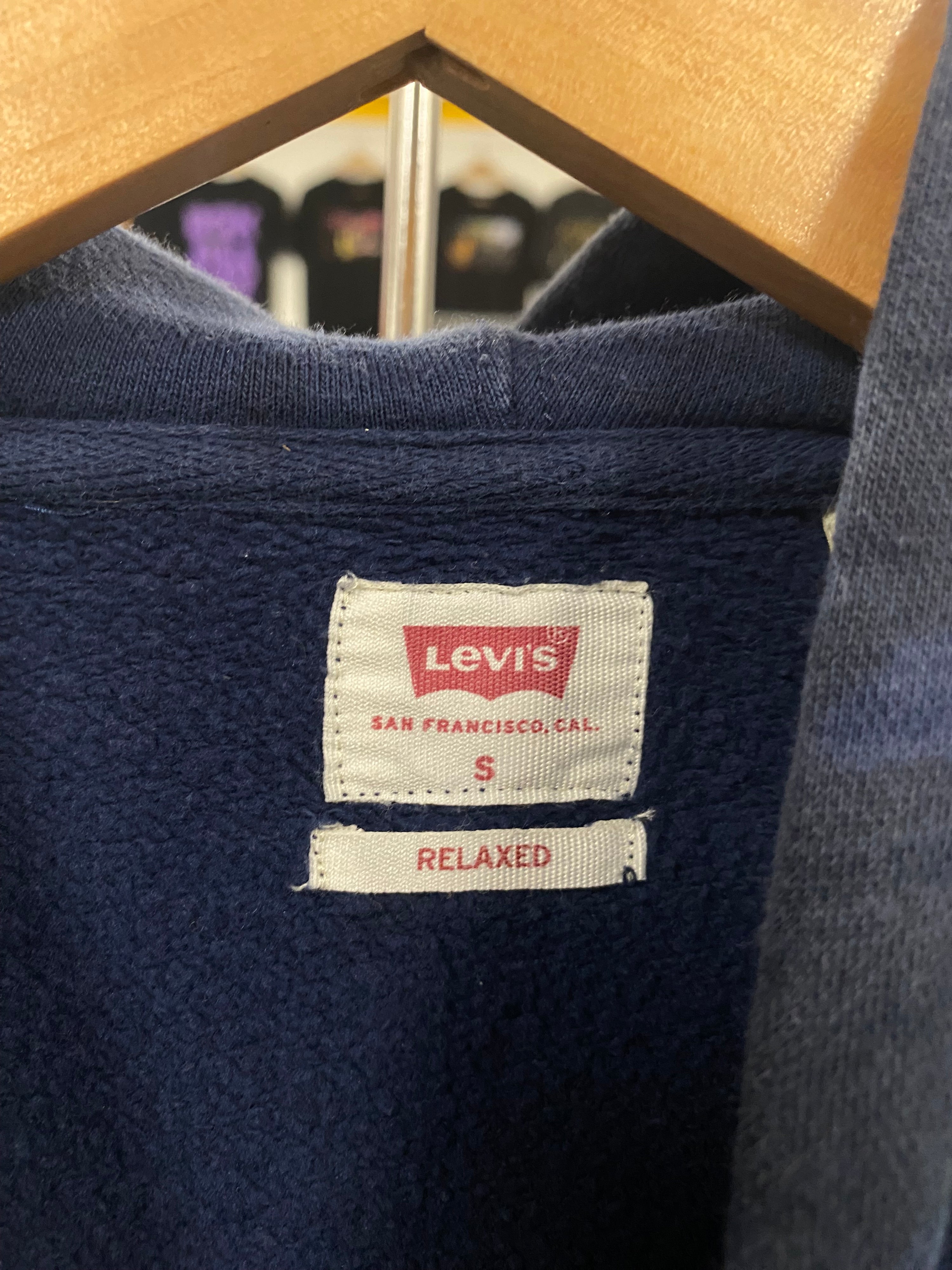 [S] Levi's Navy Splotchy Hoodie