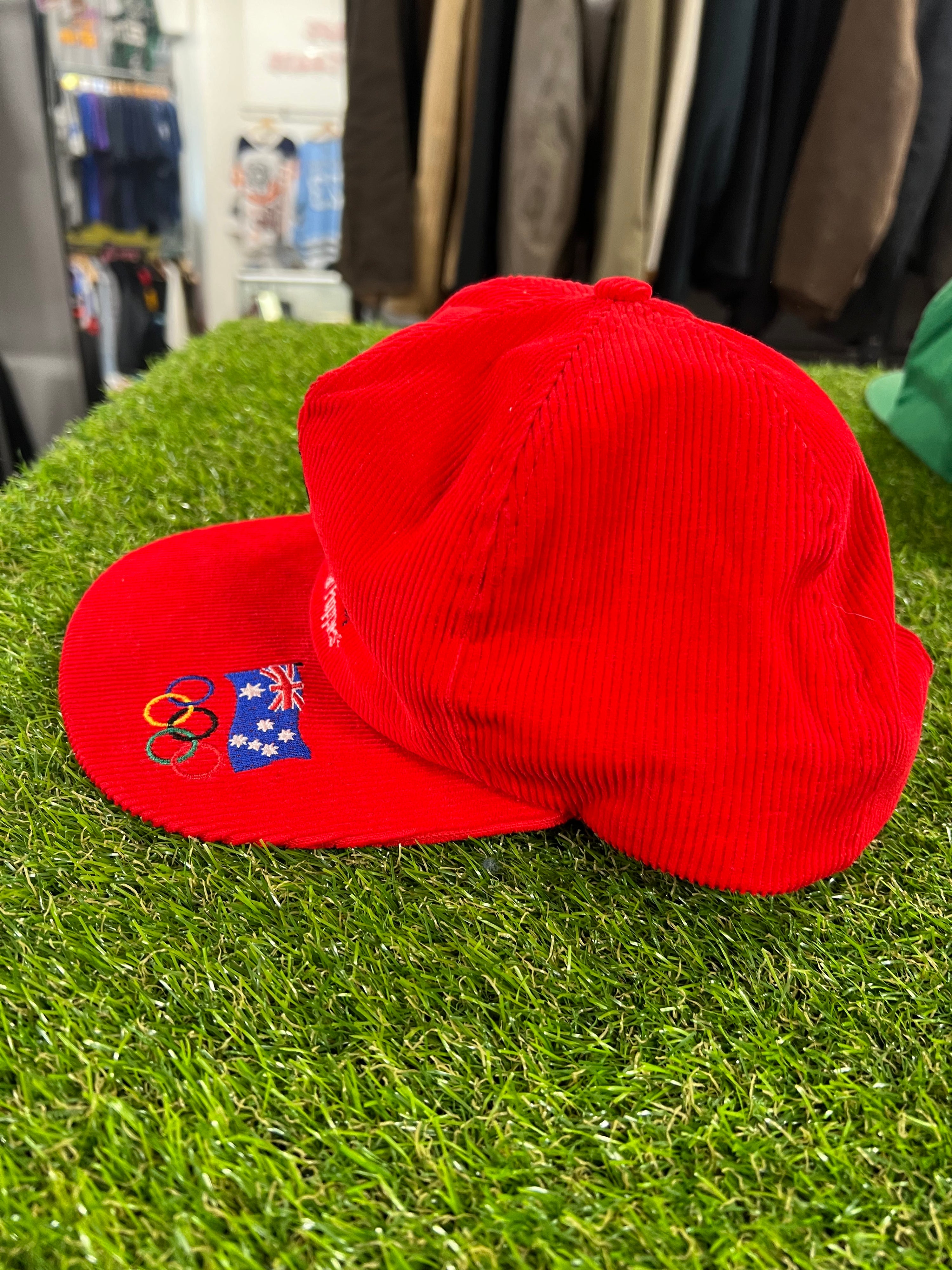 2000 Hush Puppies x Australian Olympics Red Cord Hat