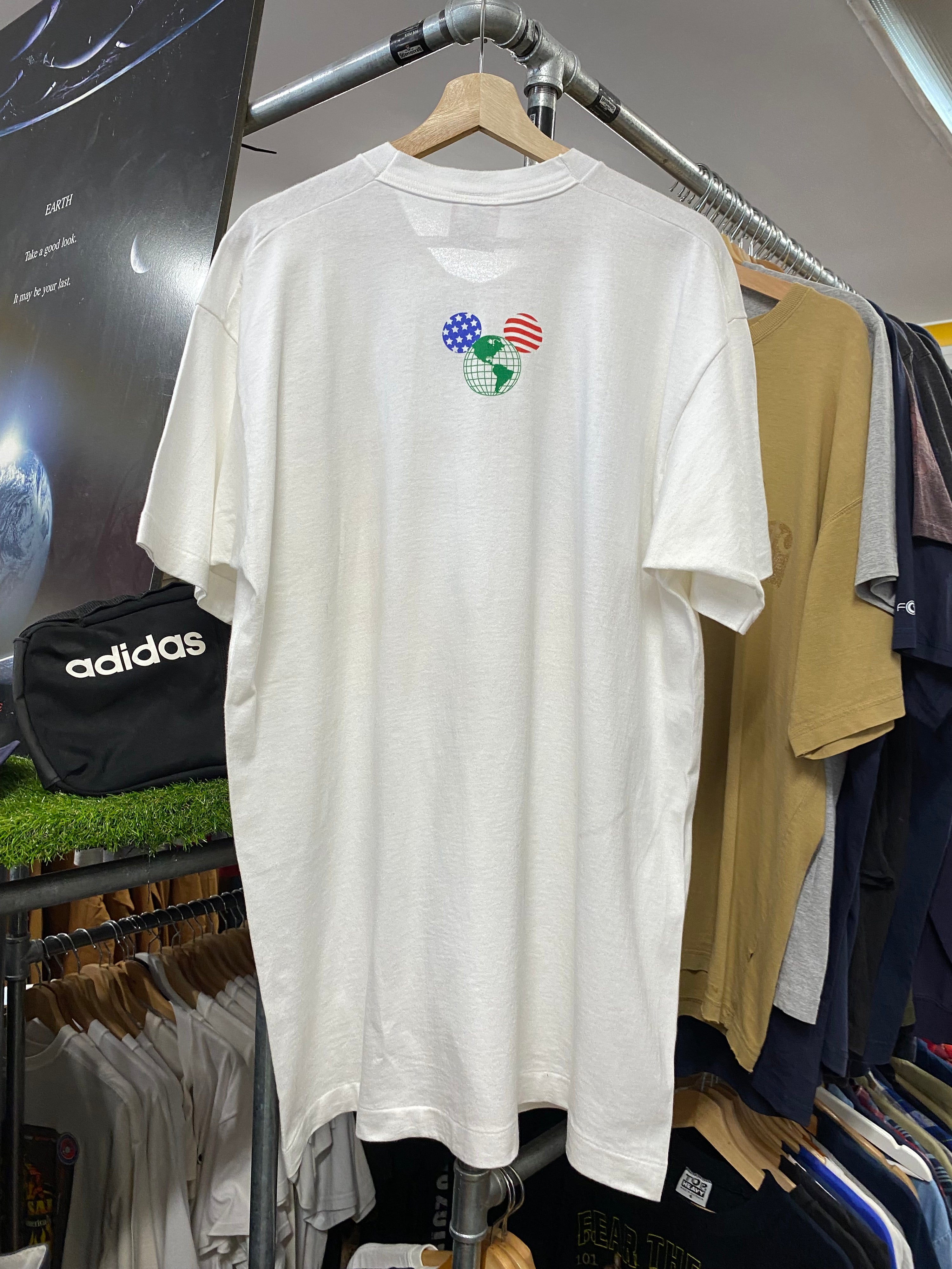 [XL] 1996 Mickey Mouse USA White Tee