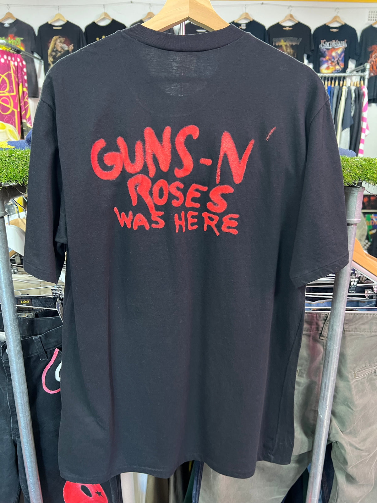[M/L] 1987 Guns N Roses Was Here Double Sided Tshirt