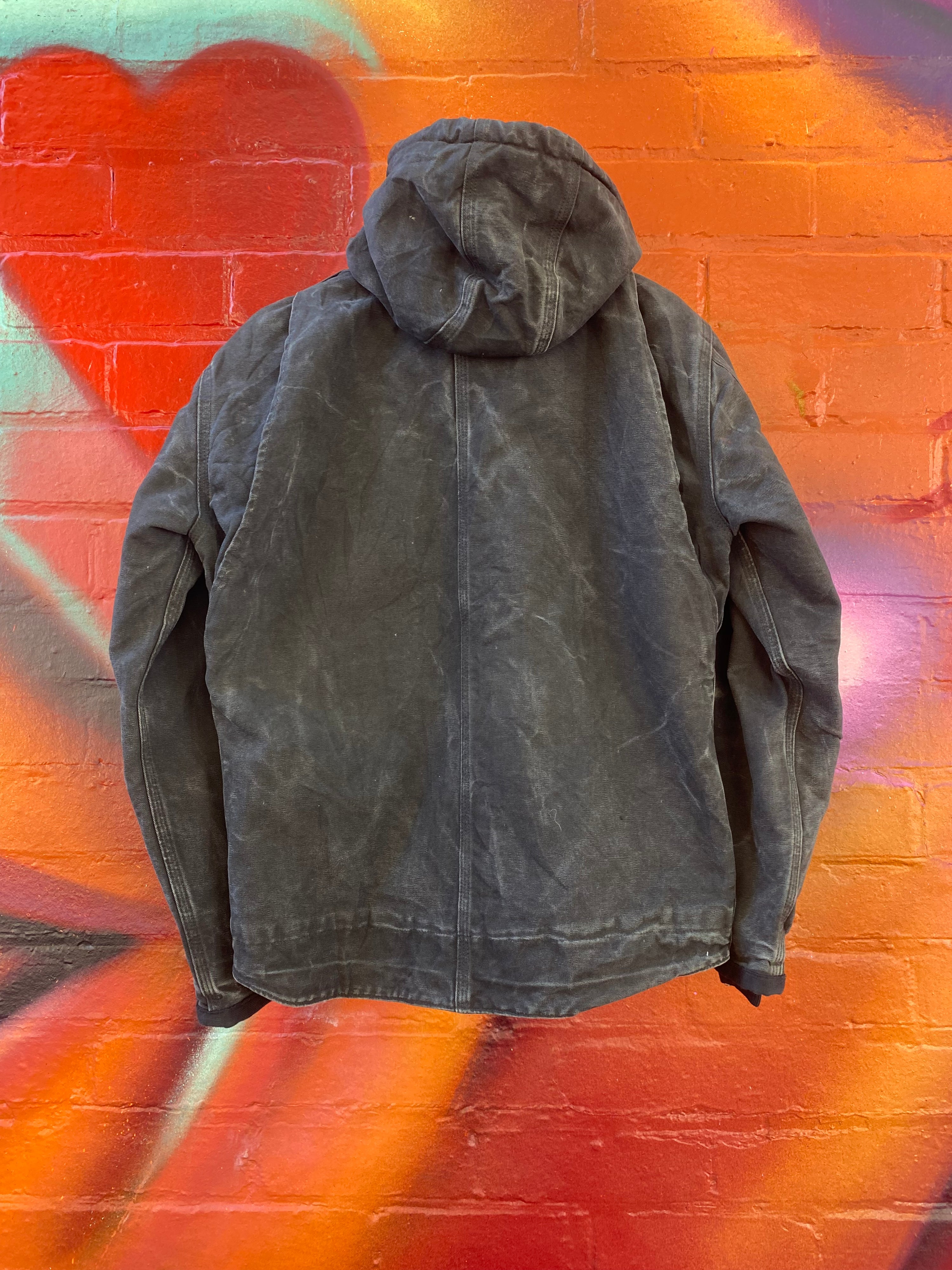 [S] Carhartt Stone Brewing Faded Black Bartlett Hooded Jacket