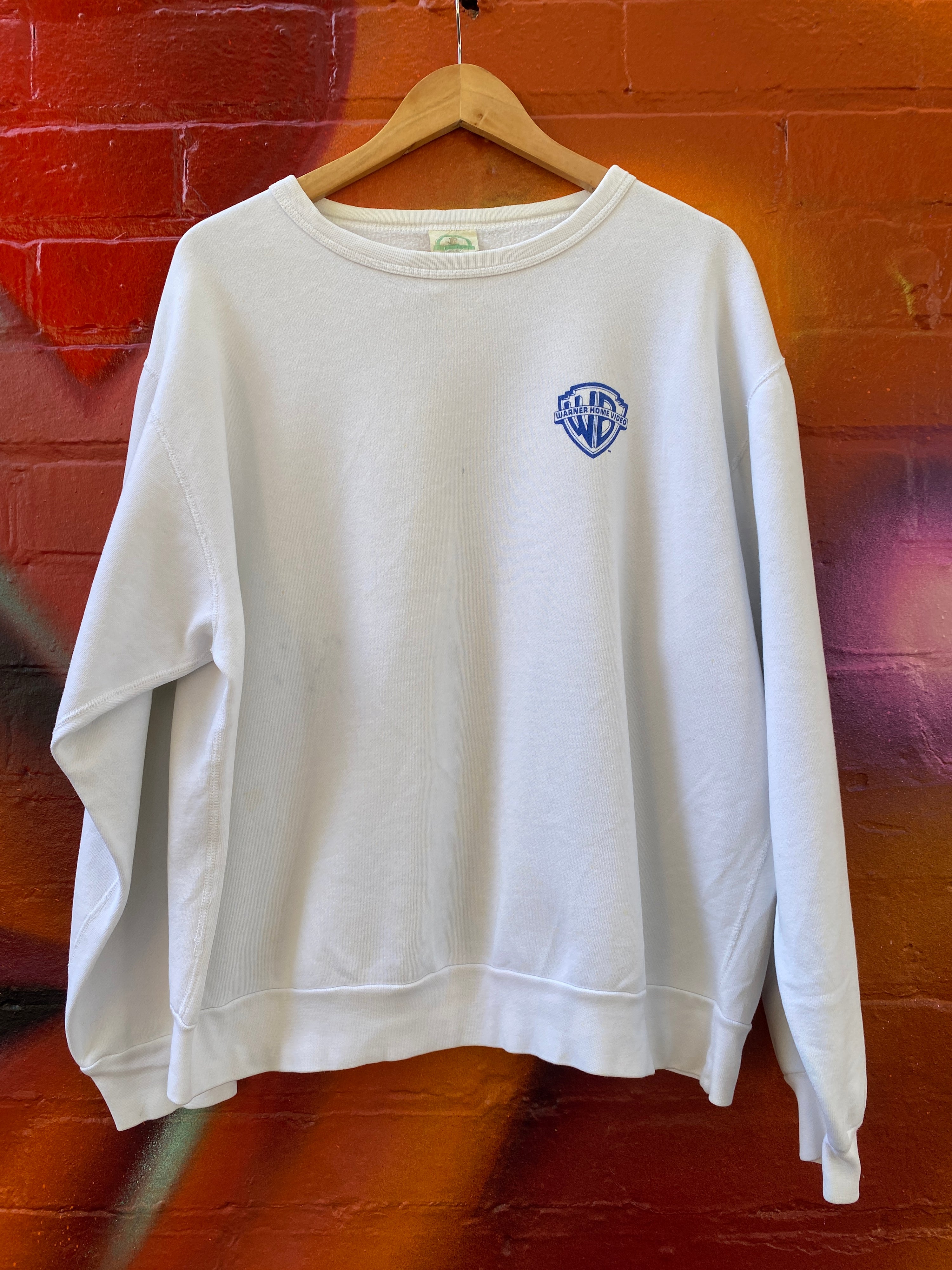 XL - Vintage Warner Home Video Cream Jumper