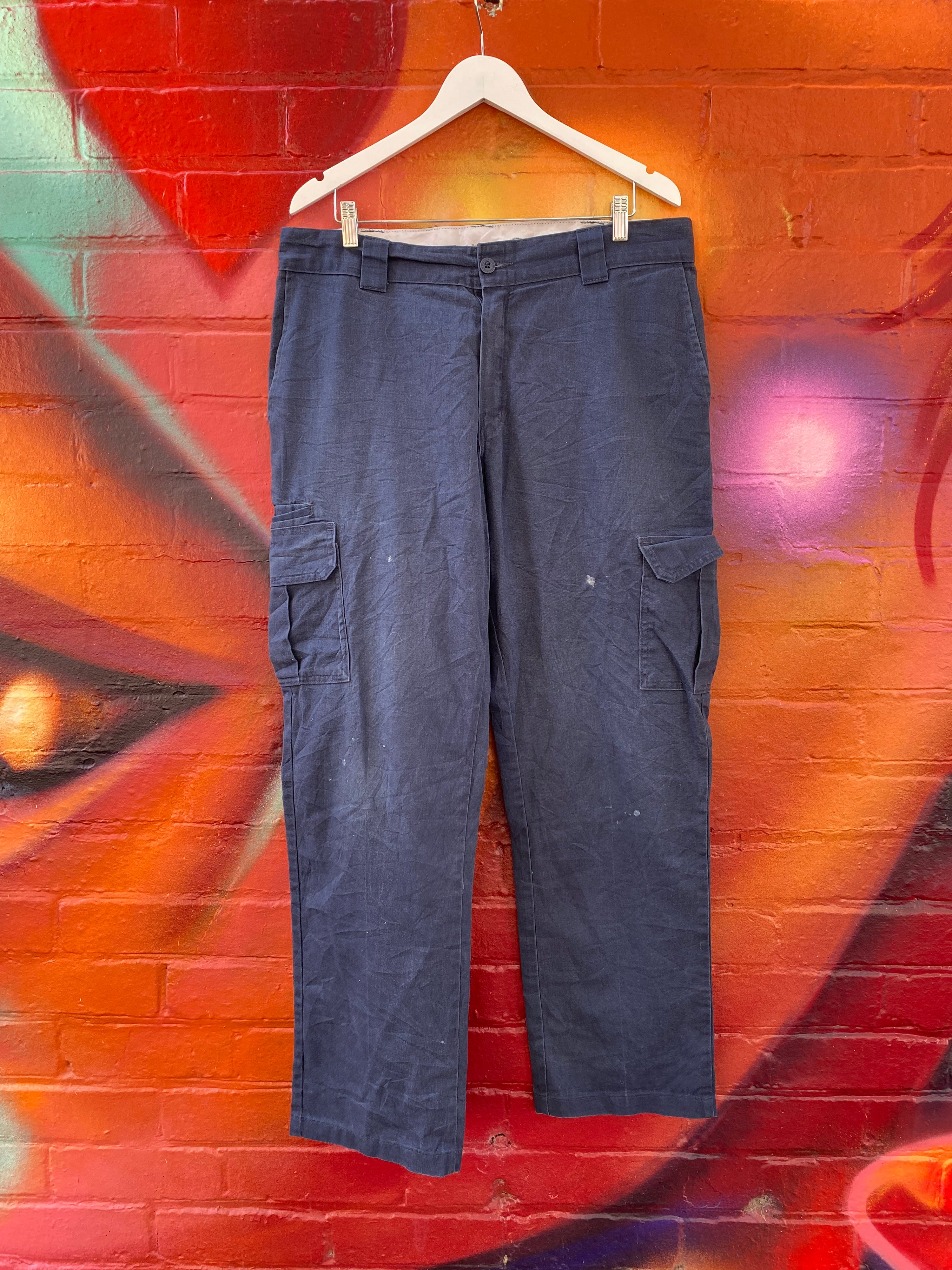 [36] Dickies Navy Regular Straight Work Pants D197