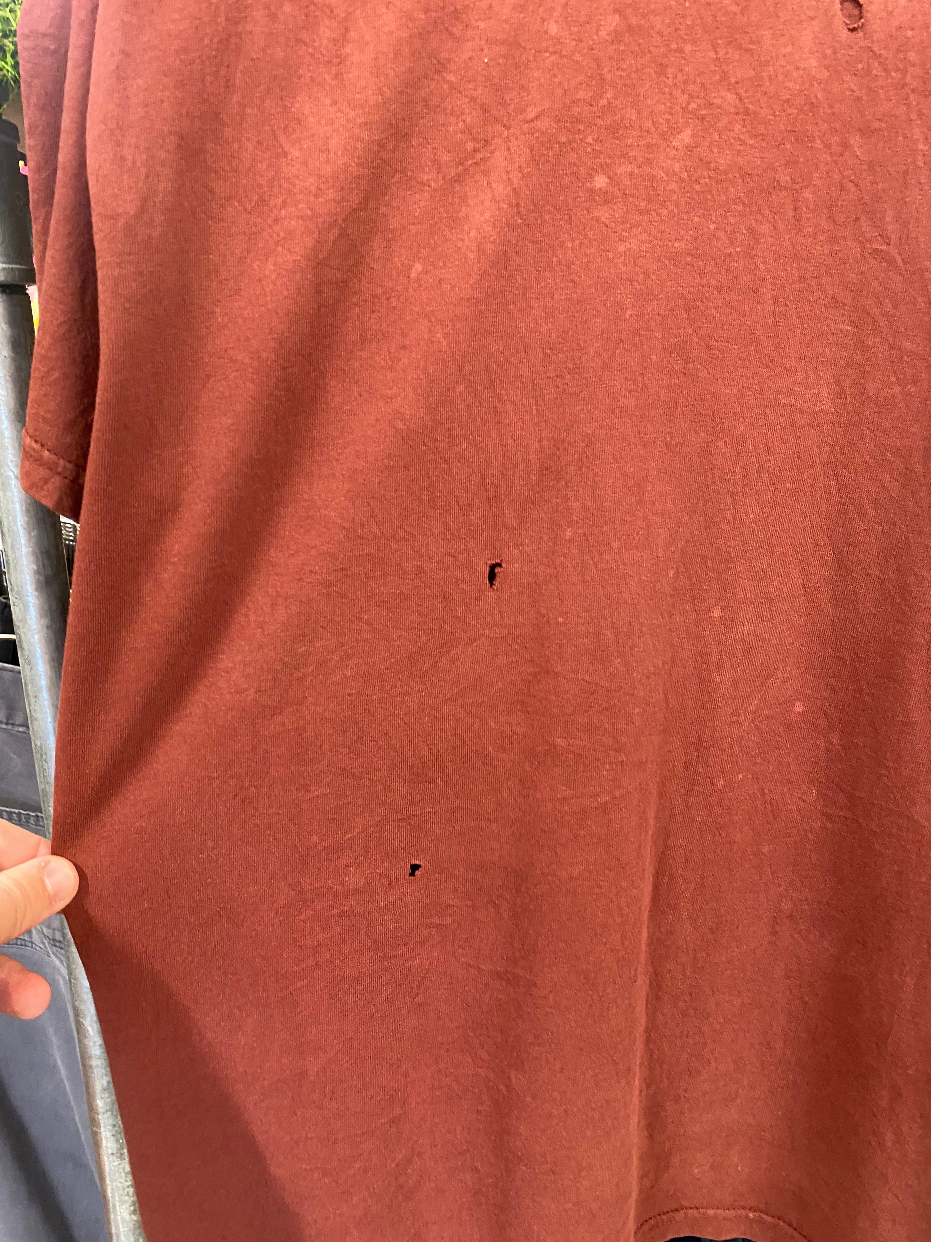 [L] 2000s Nike Distressed Brown Tshirt