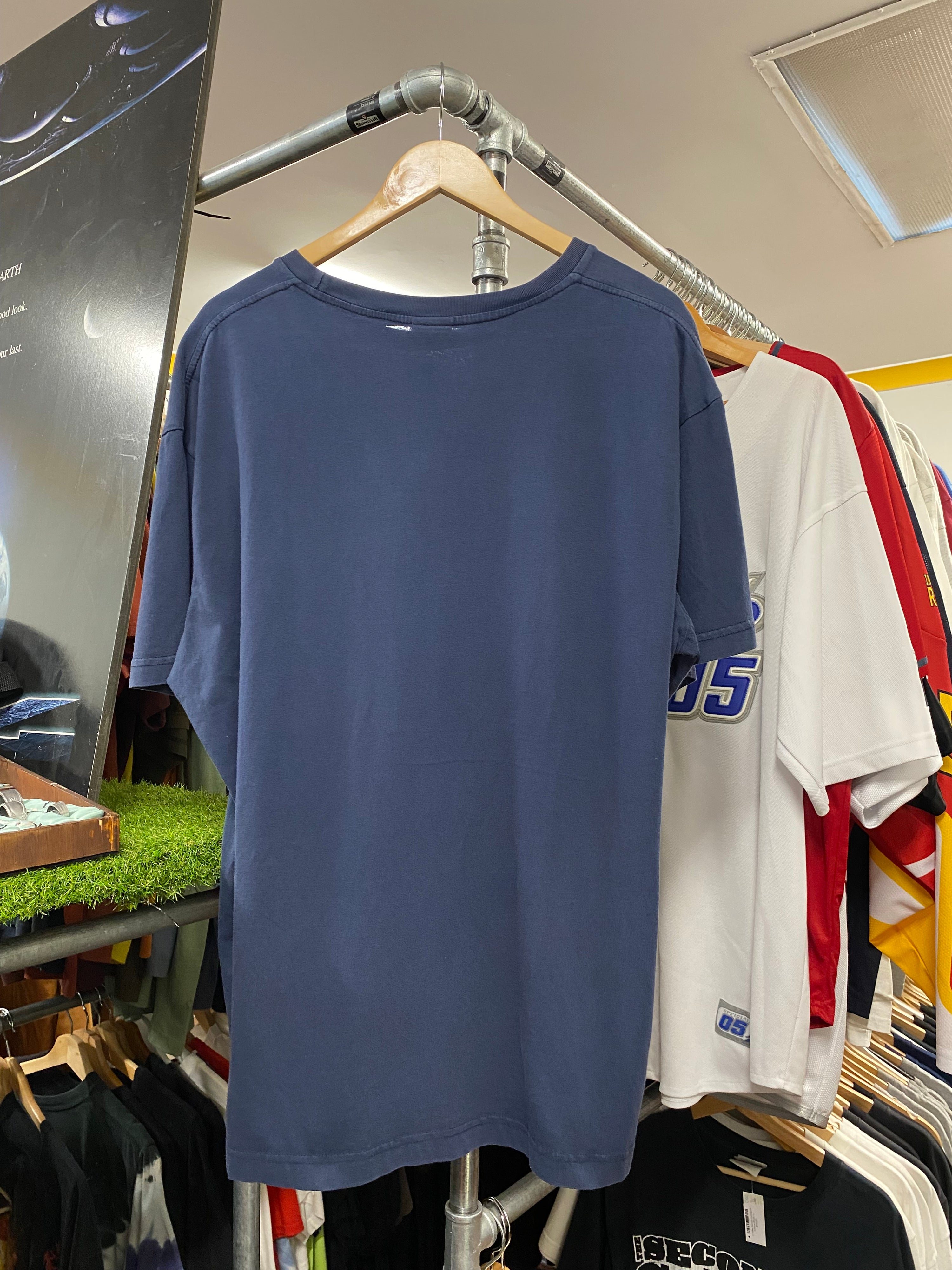 2XL - Nike Spellout Pocket Logo Navy Blue Tee