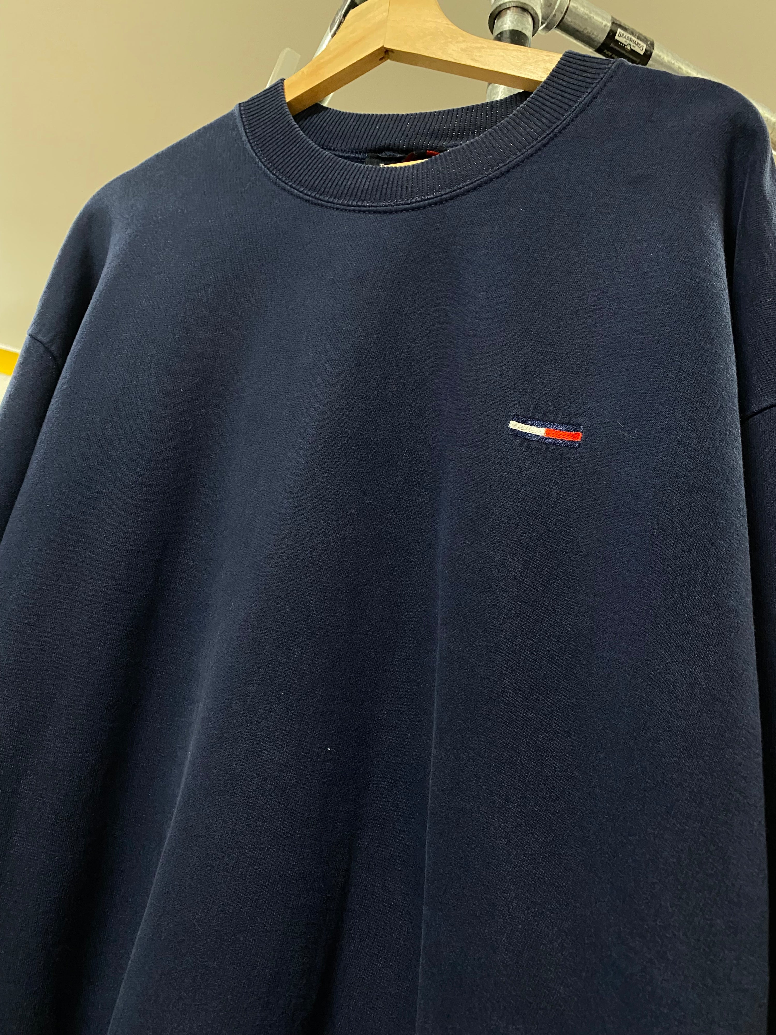 [XL] Tommy Hilfiger Embroidered Dark Blue Jumper