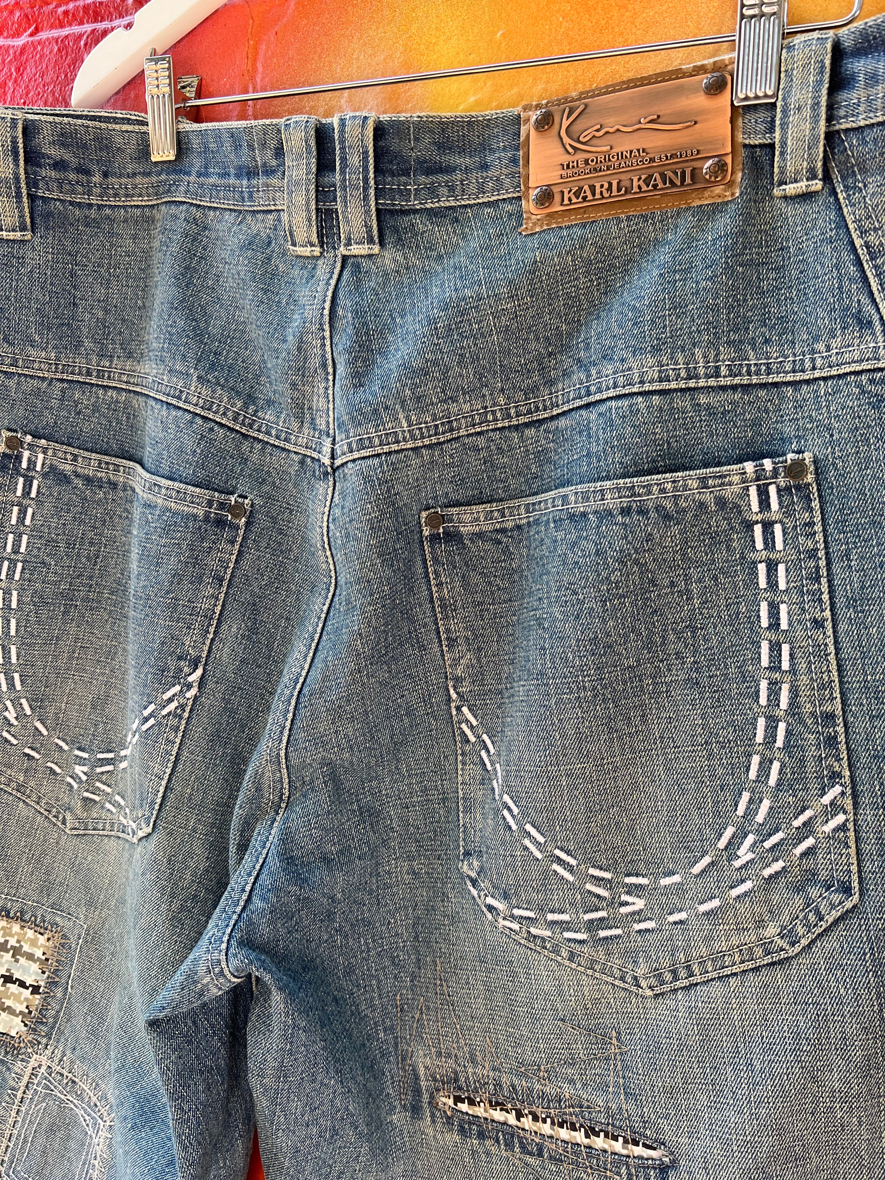 38 - Karl Kani Patchwork Denim Shorts