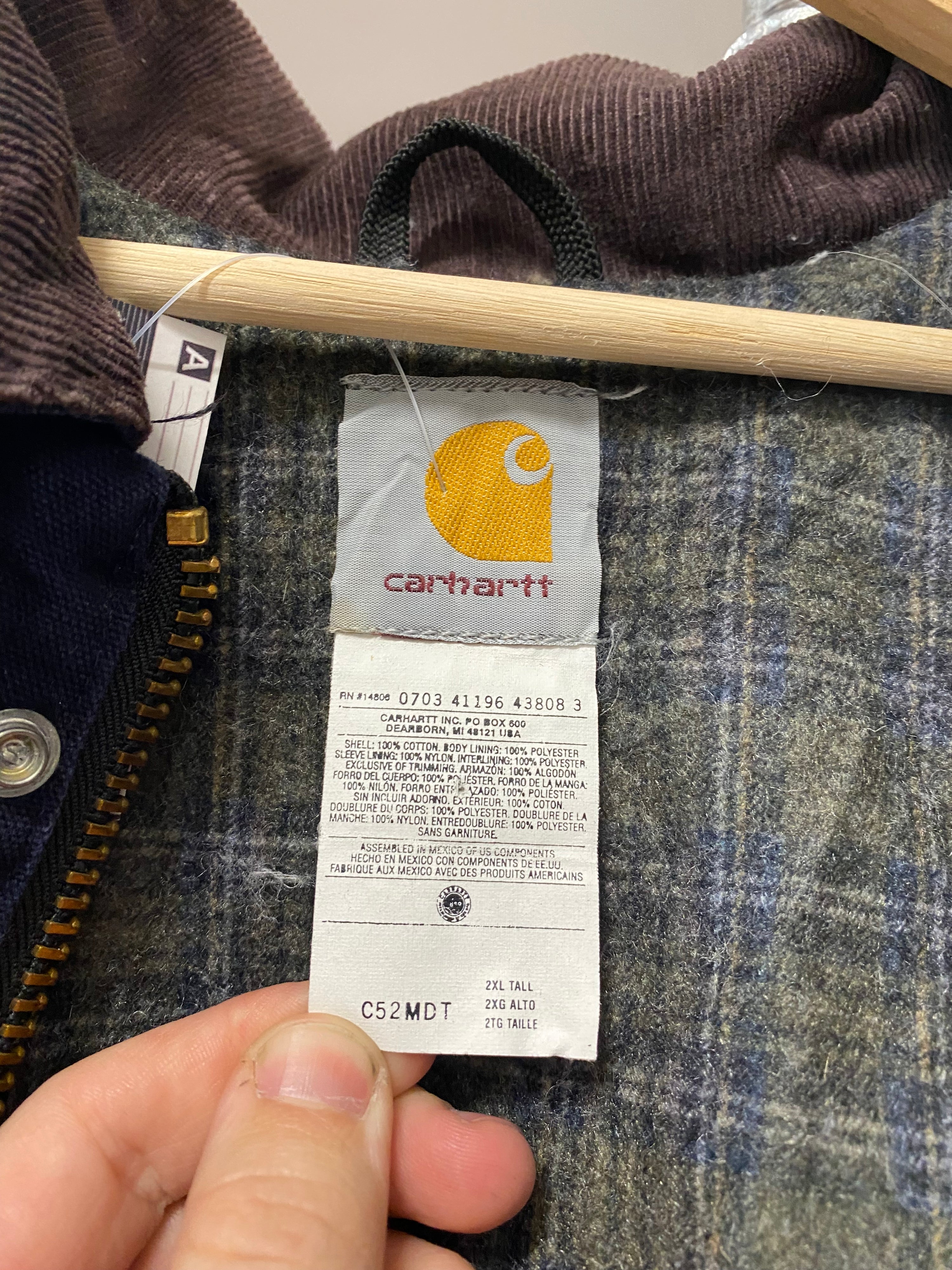 [2XLT] Vintage Carhartt C52 MDT Blanket Lined Chore Jacket