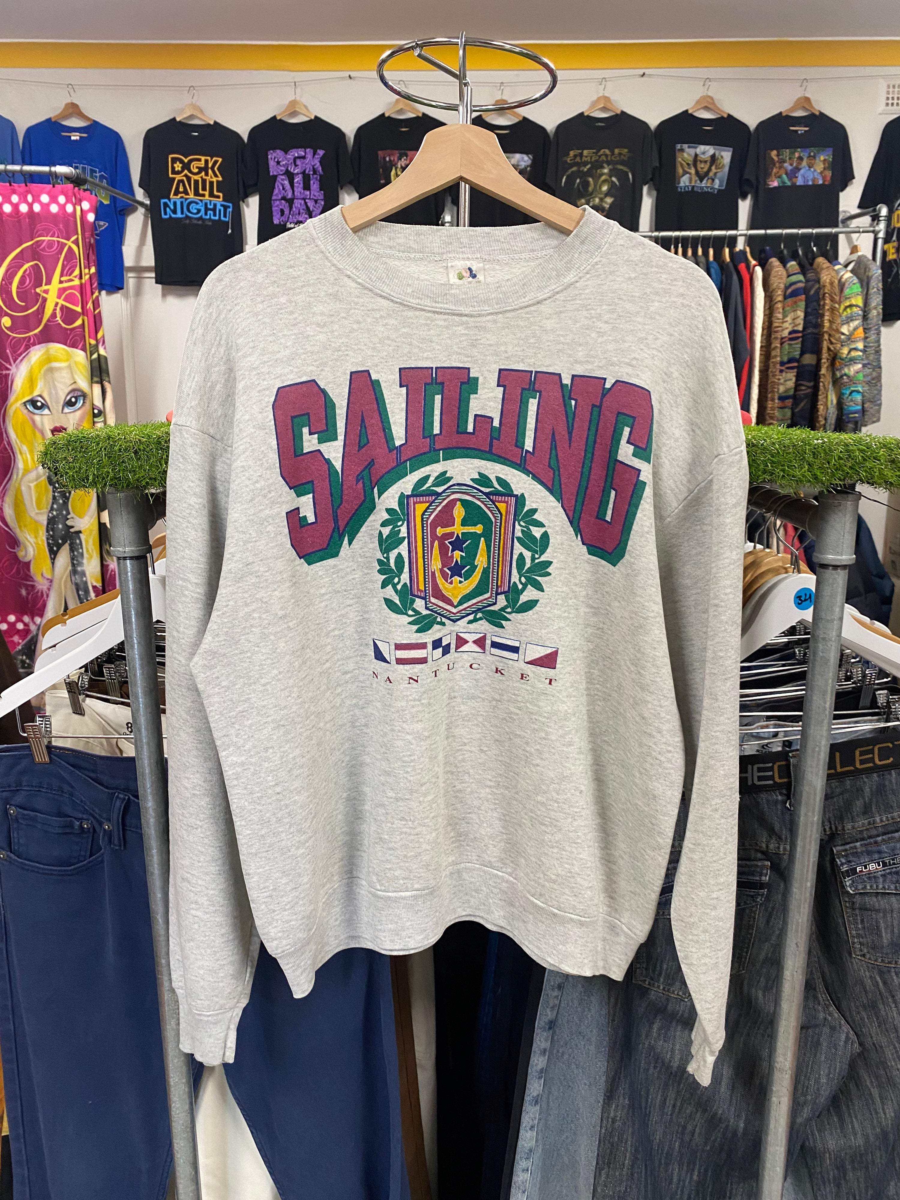 [L] Sailing Nantucket Grey Jumper