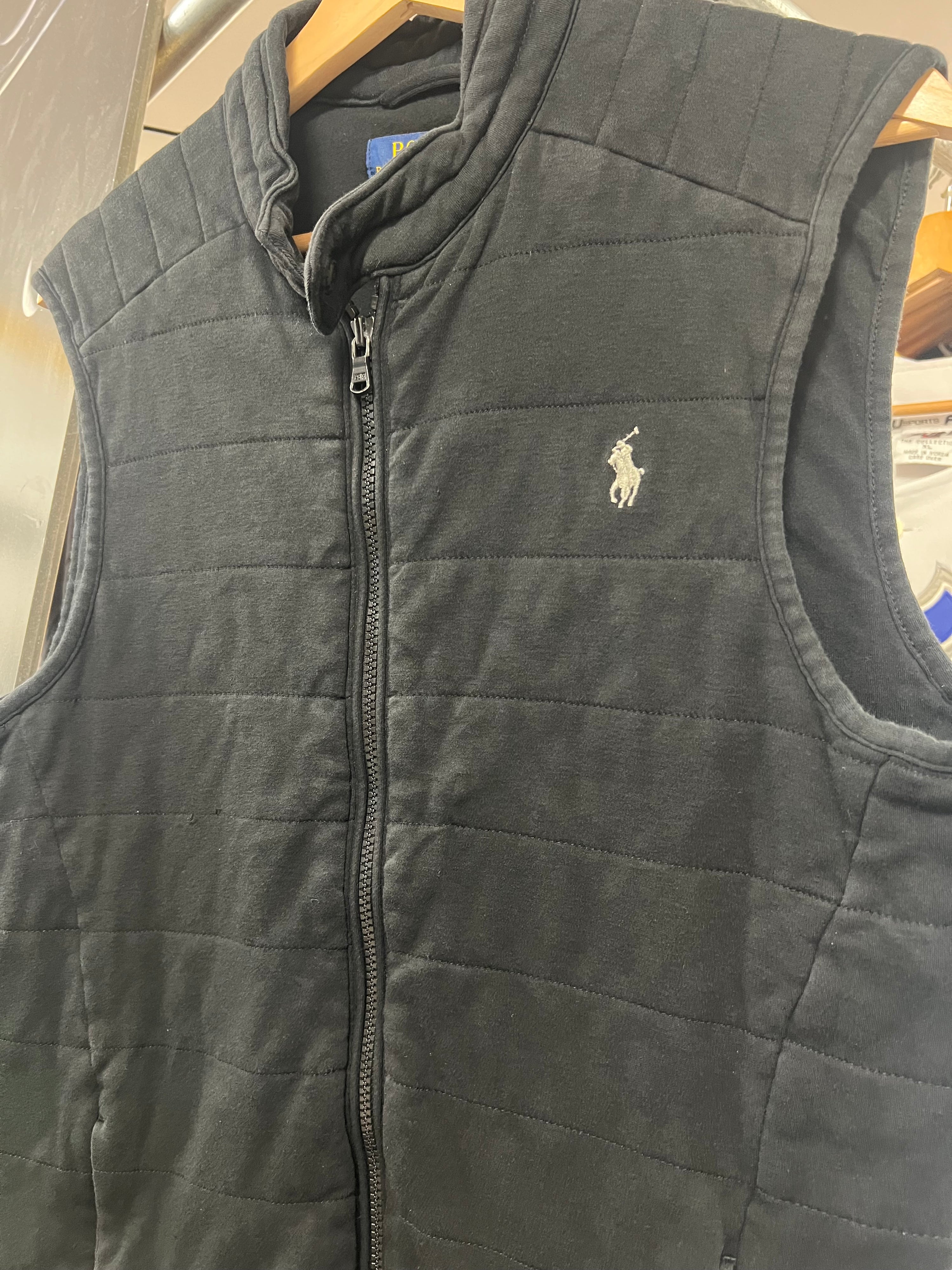 [S] Polo RL Black Zip Vest