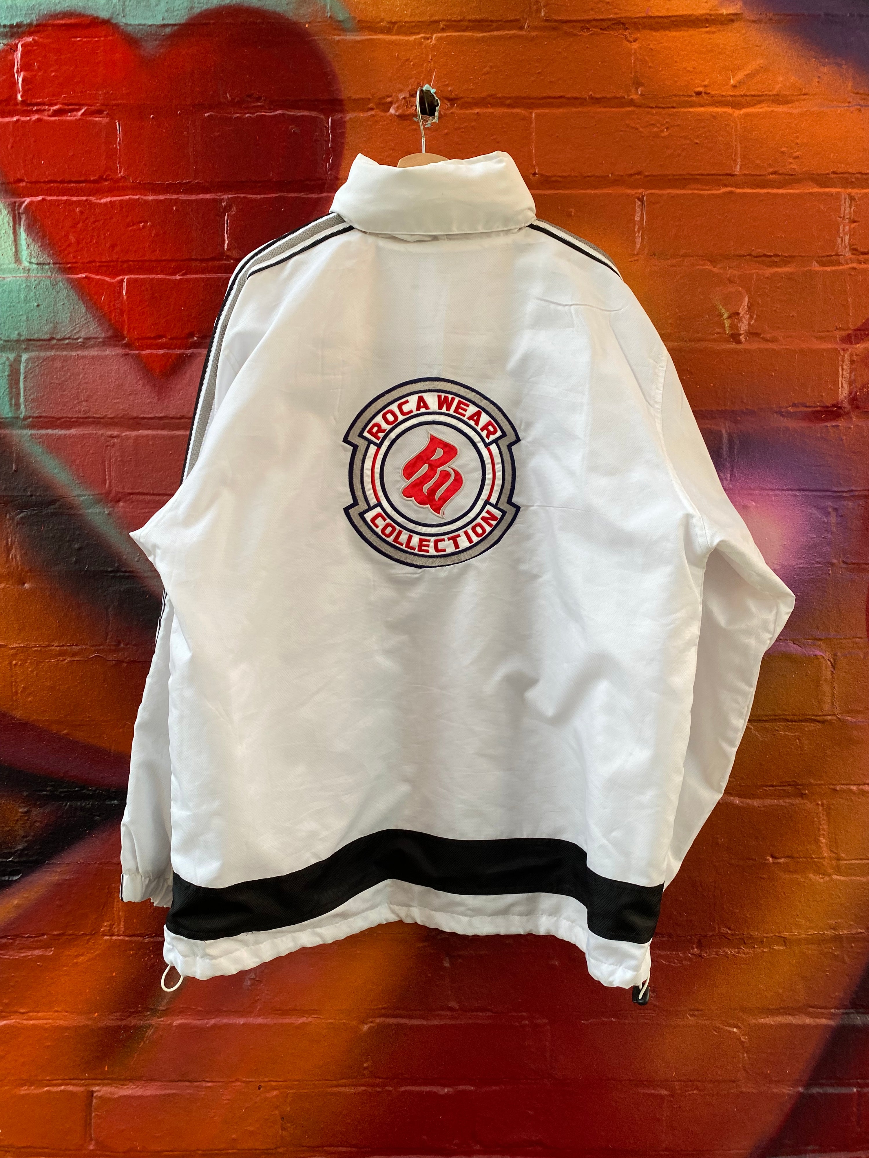[XL] Rocawear Collection White/Black Zip-up Jacket