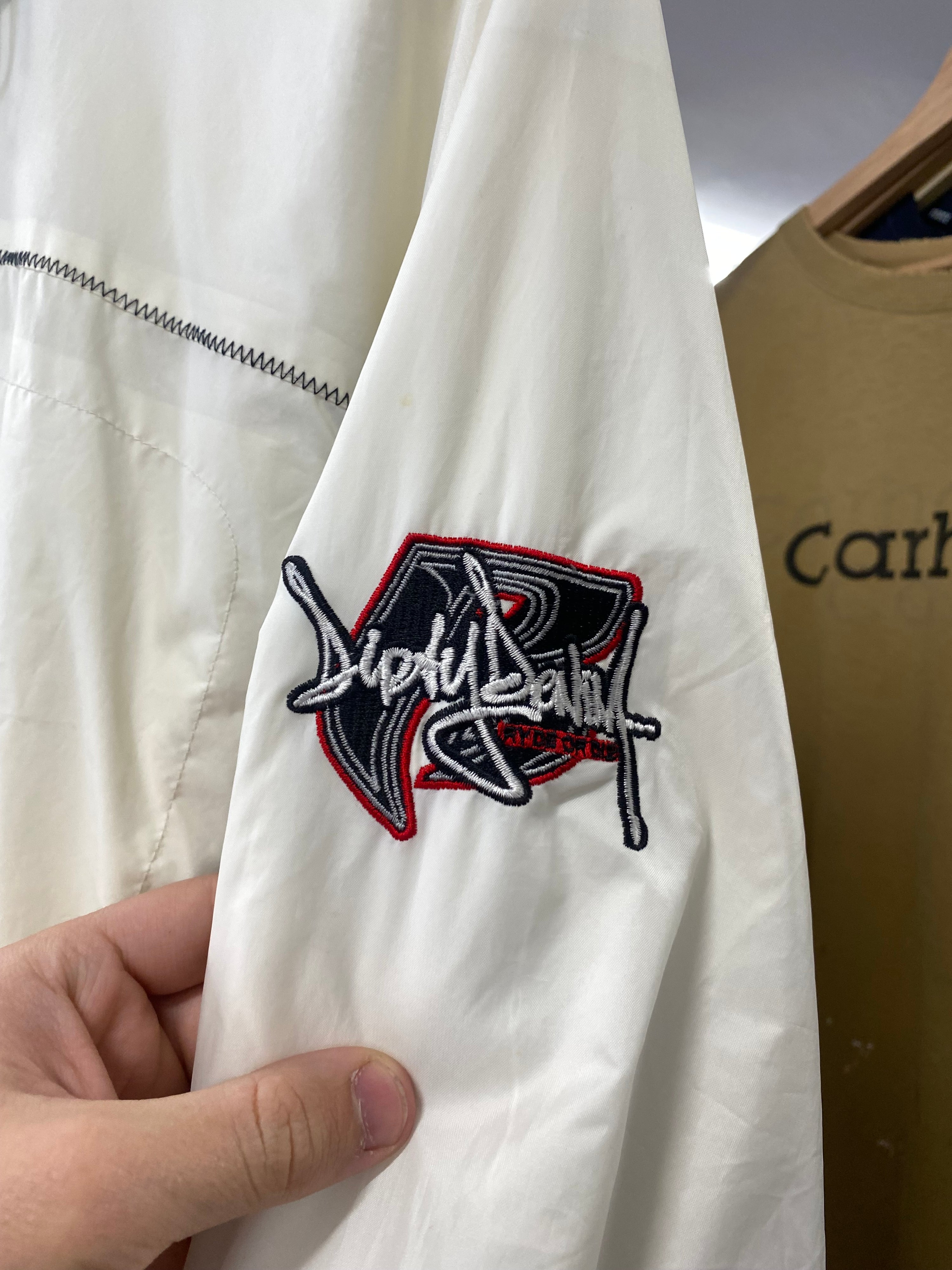 M - 2000s Ruff Ryders Oversize Hooded White Jacket