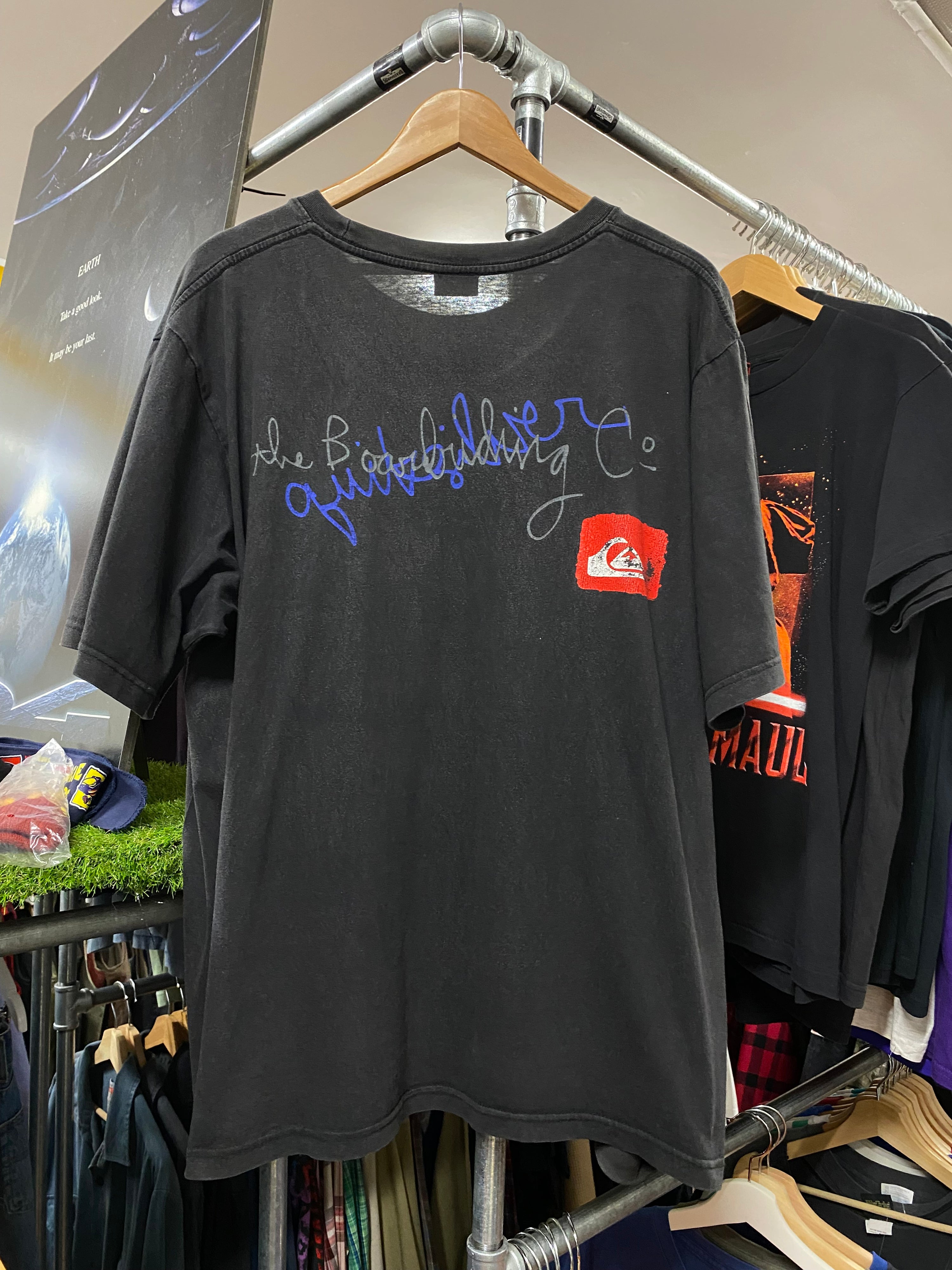 [XL] Vintage Quiksilver The Boarding Co DS Black Tee