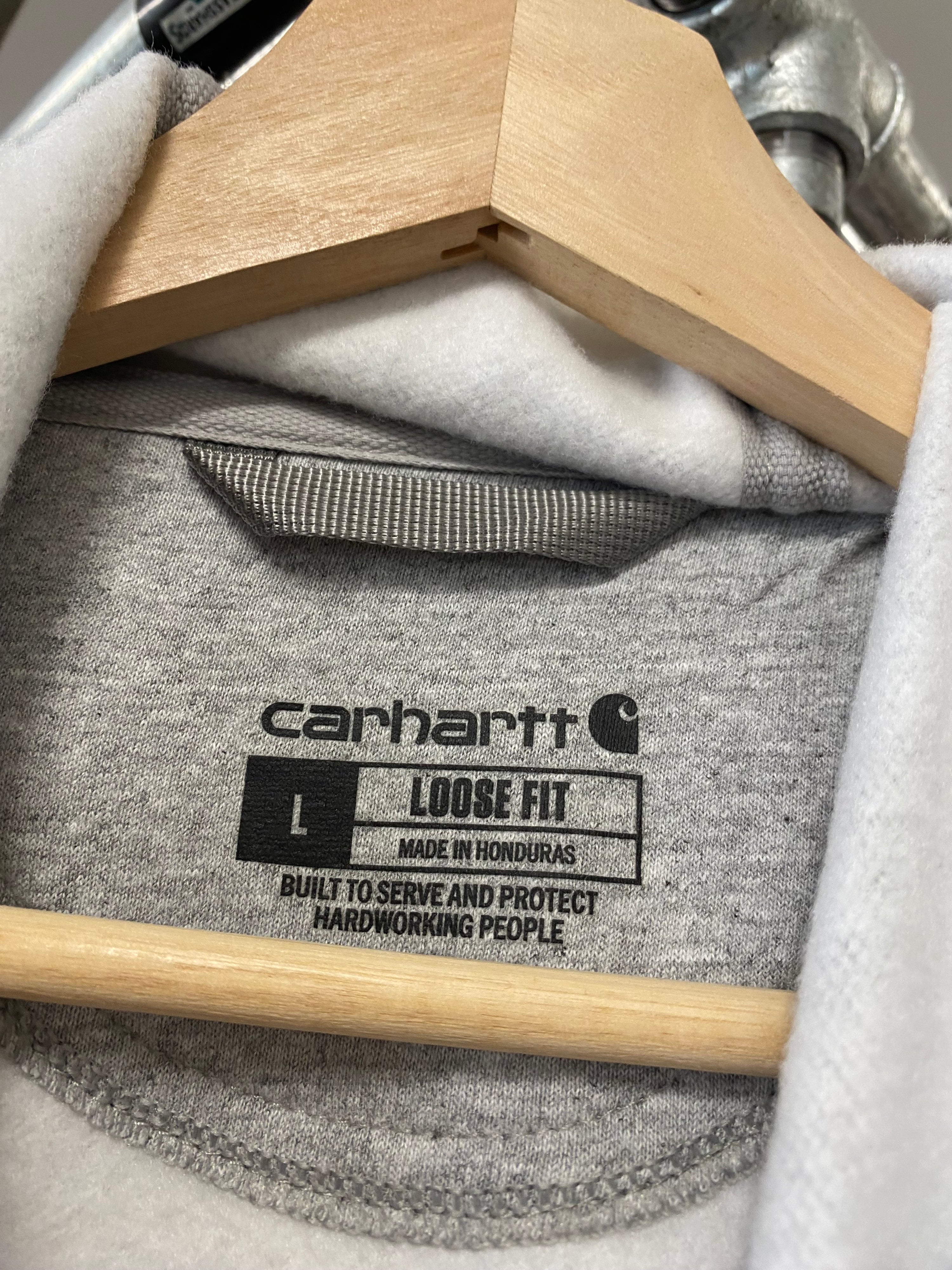 [L] Carhartt 'Knerr Construction' Grey Hoodie