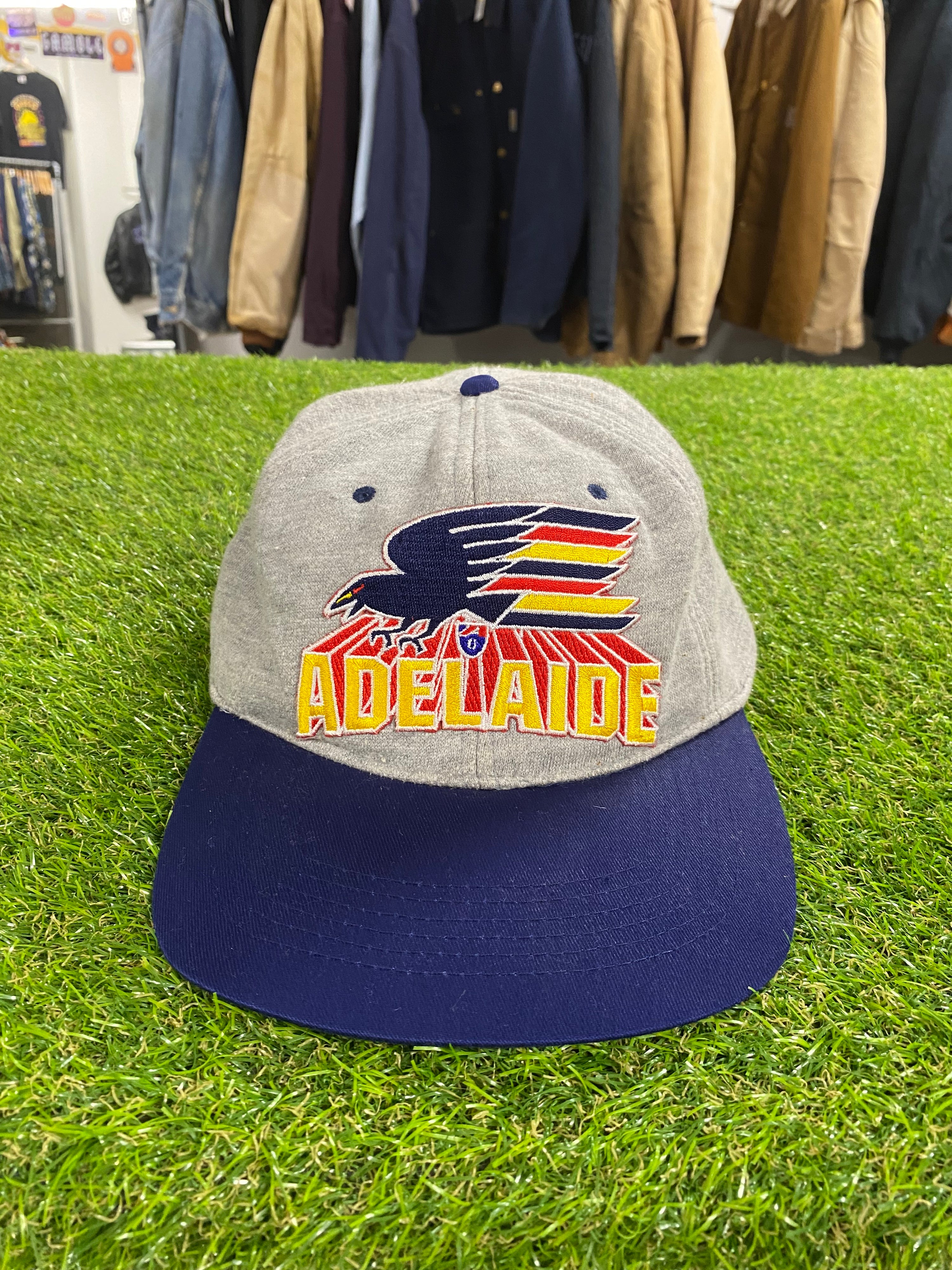 Vintage Adelaide Crows Grey Thick Material Cap
