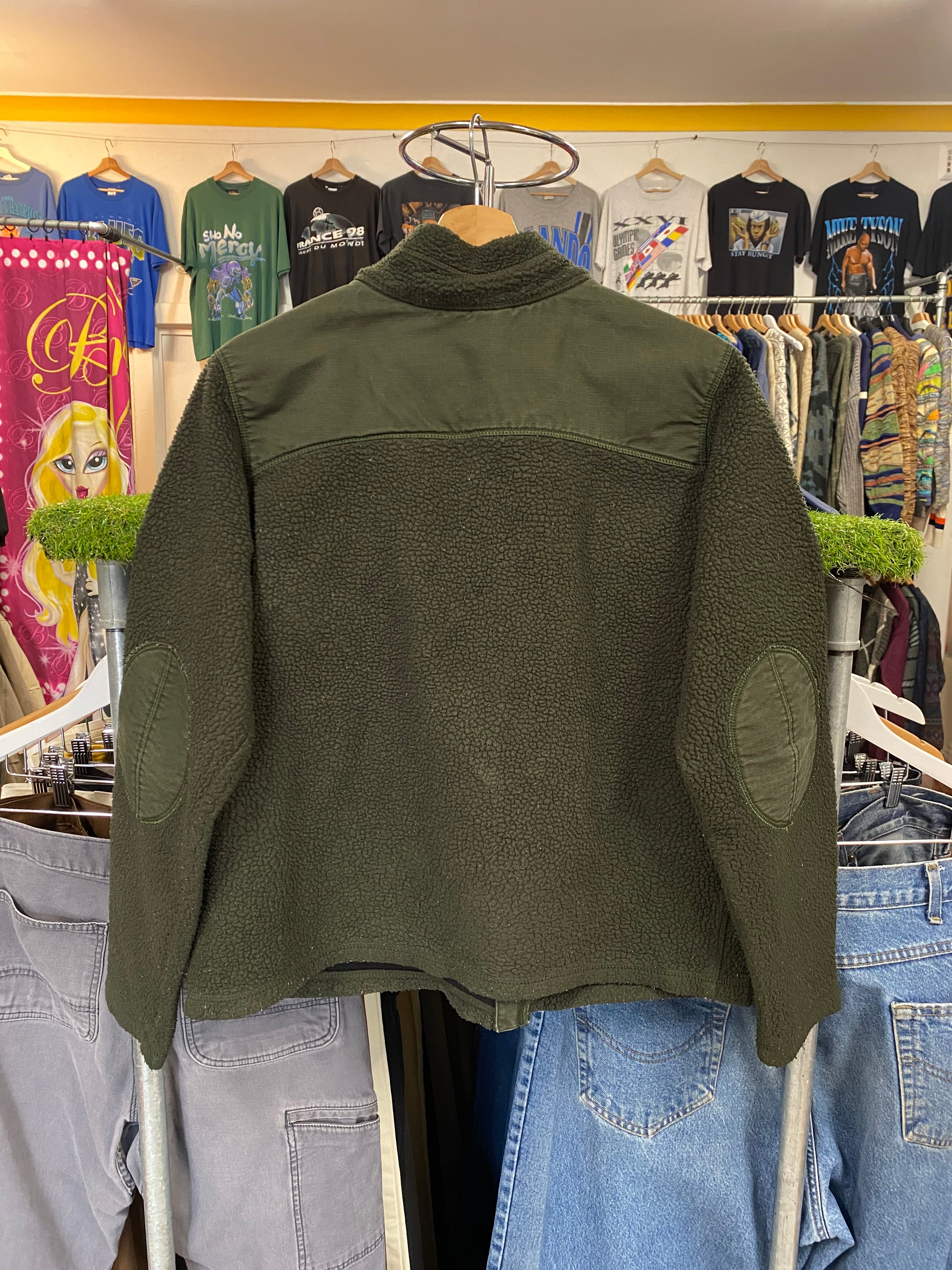 [S] Carhartt Green Fleece Full-Zip Jumper