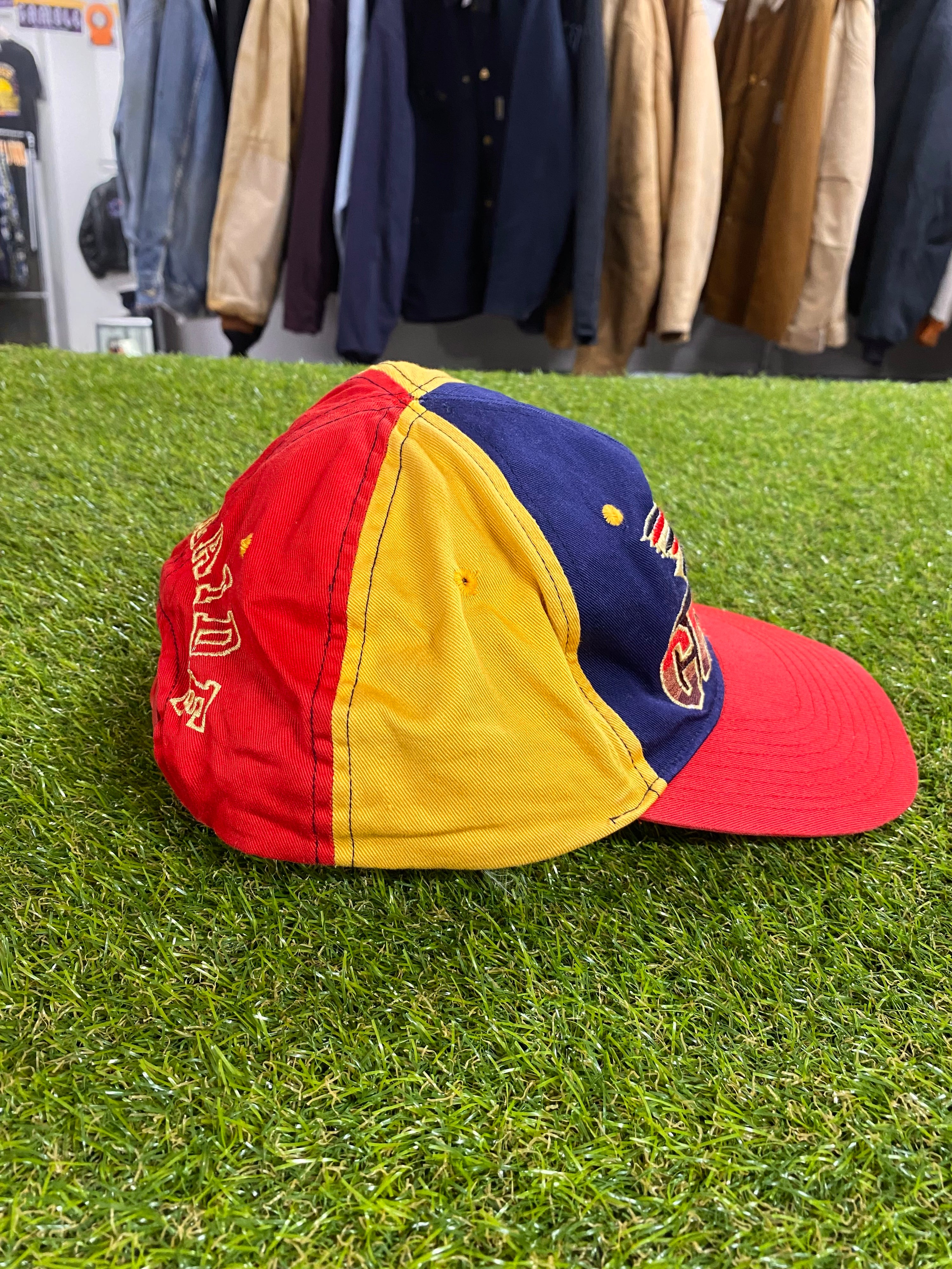 Vintage Adelaide Crows Multicolour Panel Cap Brown/Orange Text
