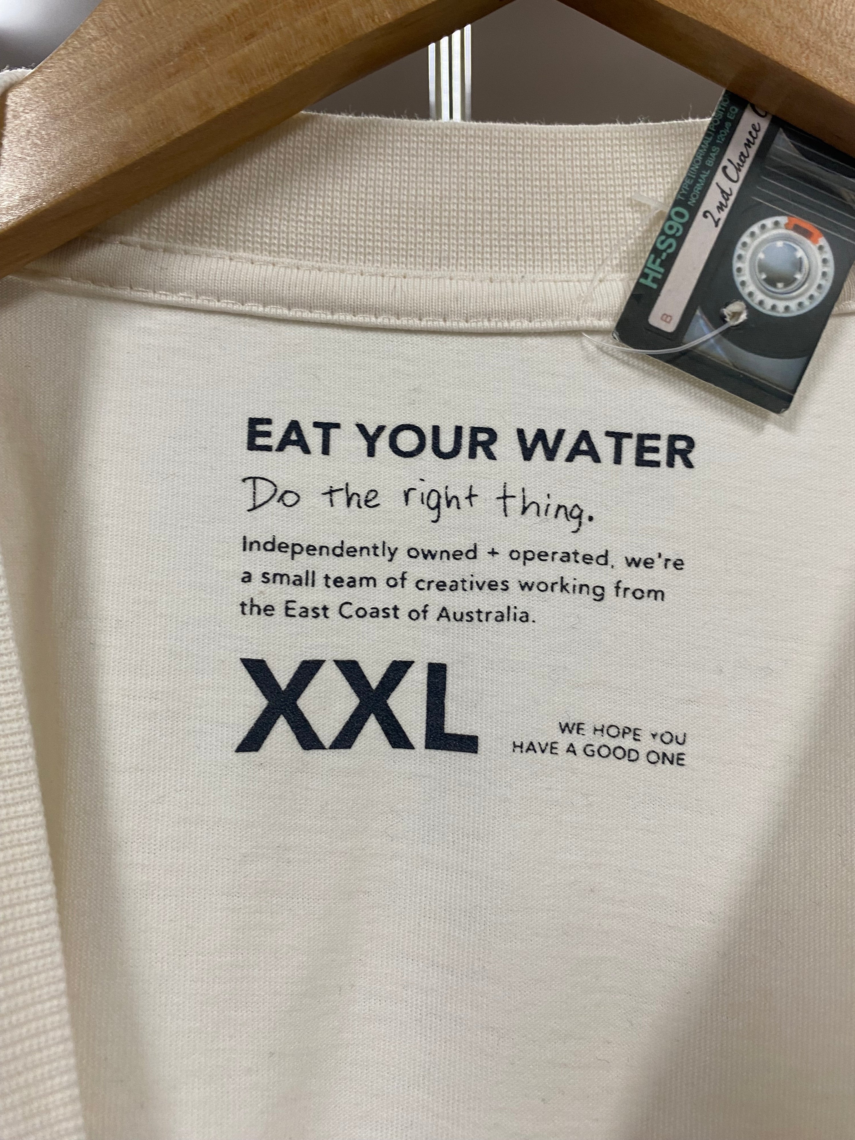 [2XL] Eat Your Water Soft Goods White Tee