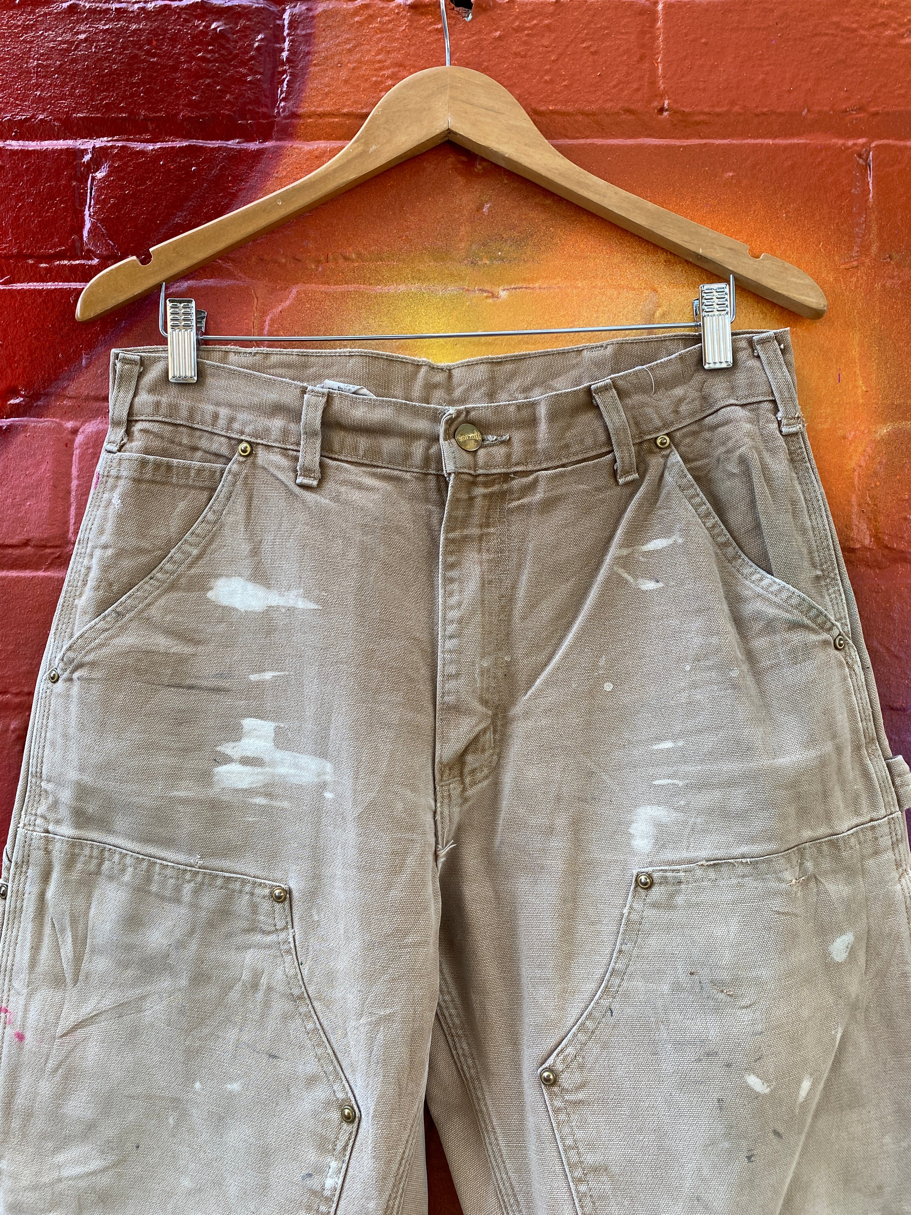 32 - Thrashed Vintage Carhartt Double Knees BRN