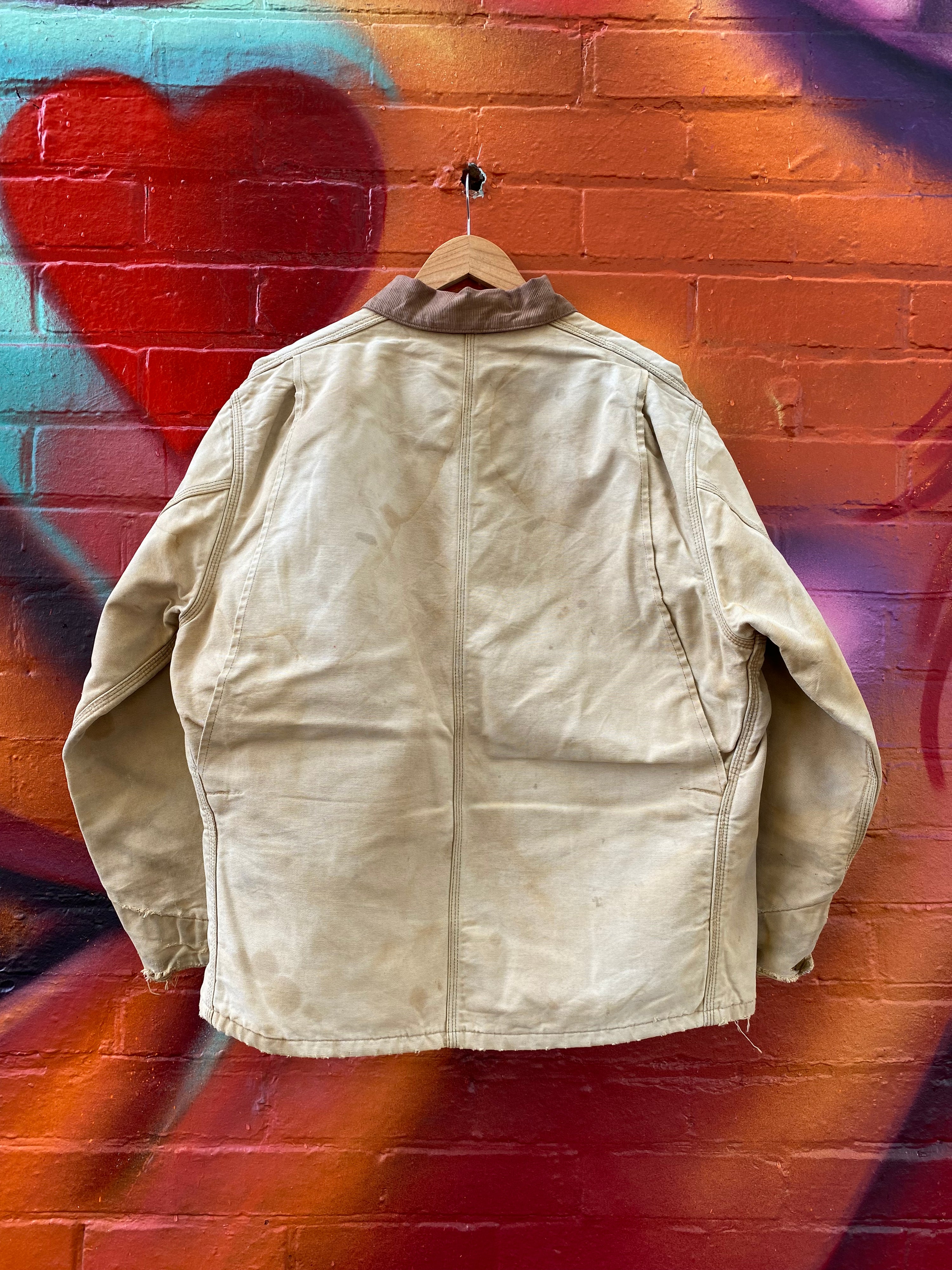 [XL] Carhartt Tan Chore Jacket Heavy Marks