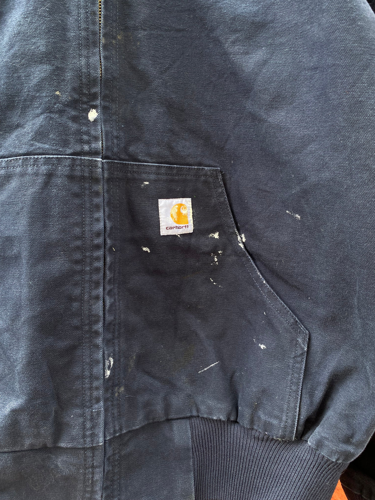 [M] Carhartt Dark Blue Active Jacket 'Multi Roofing System Services'