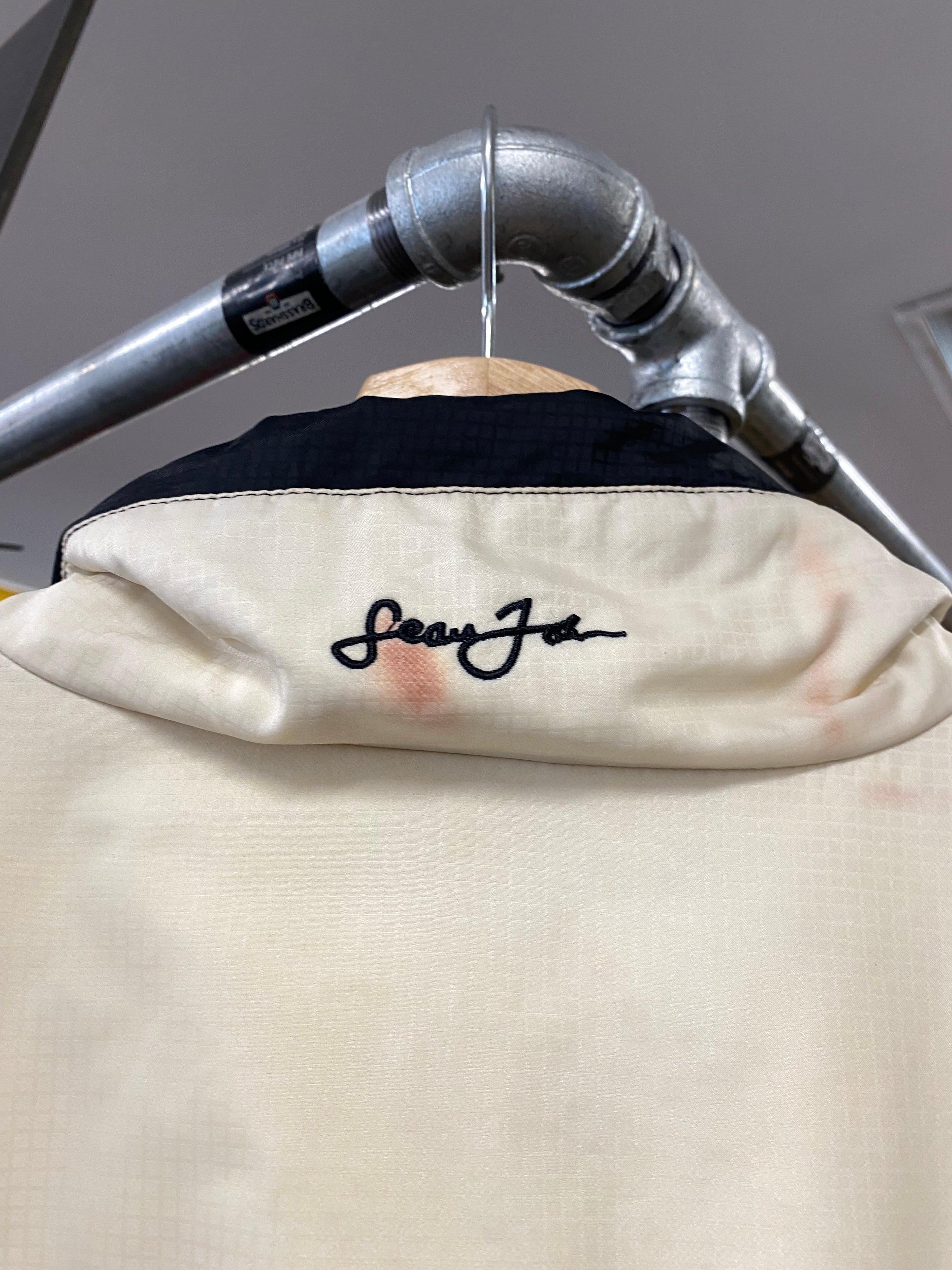 M - 2000s Sean John Multi Zip Cream Zip Up Jacket