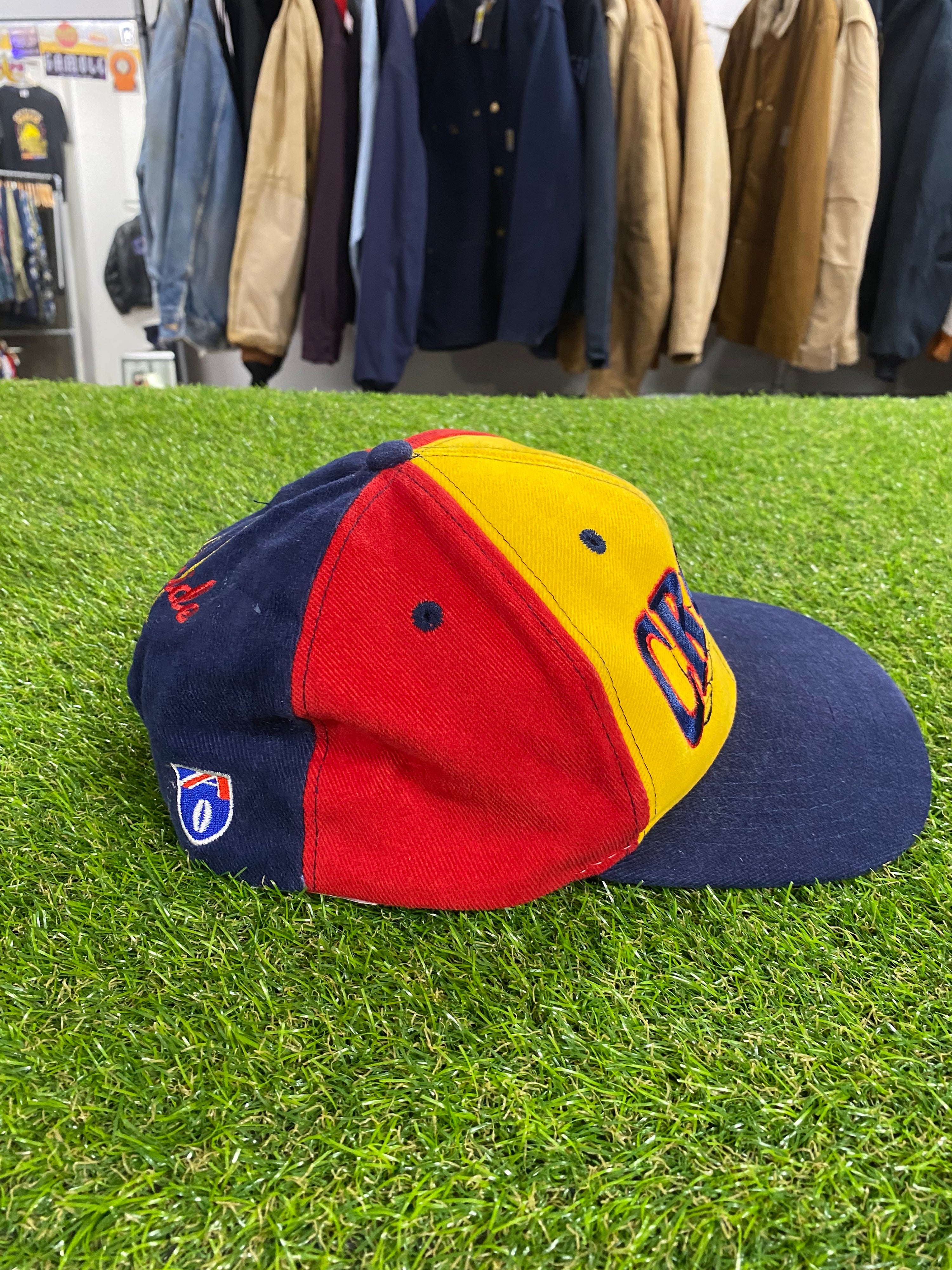 Vintage Adelaide Crows Mascot Bursting Out Cap