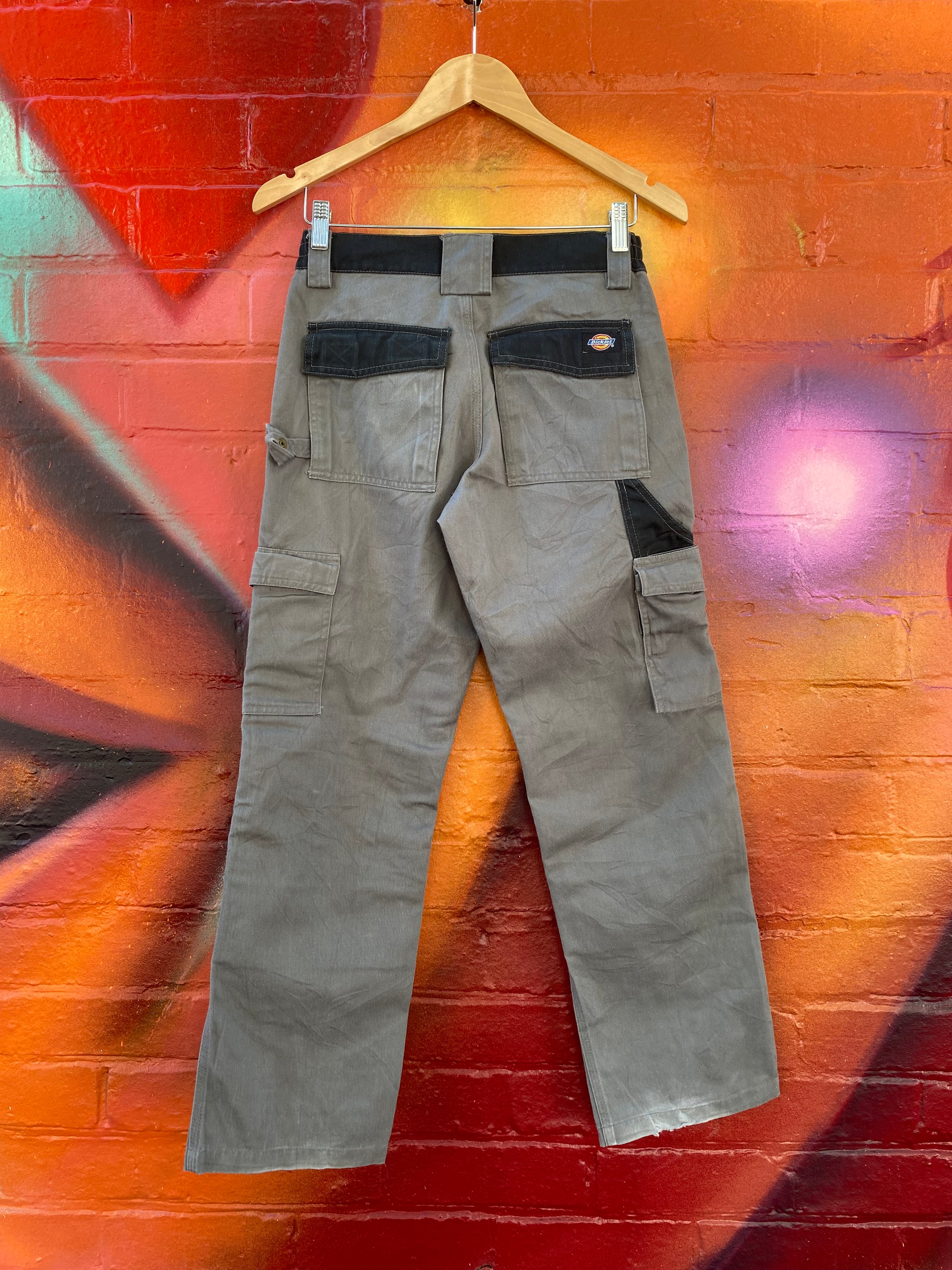 [28] Dickies Grey/Black Accents Work Pants