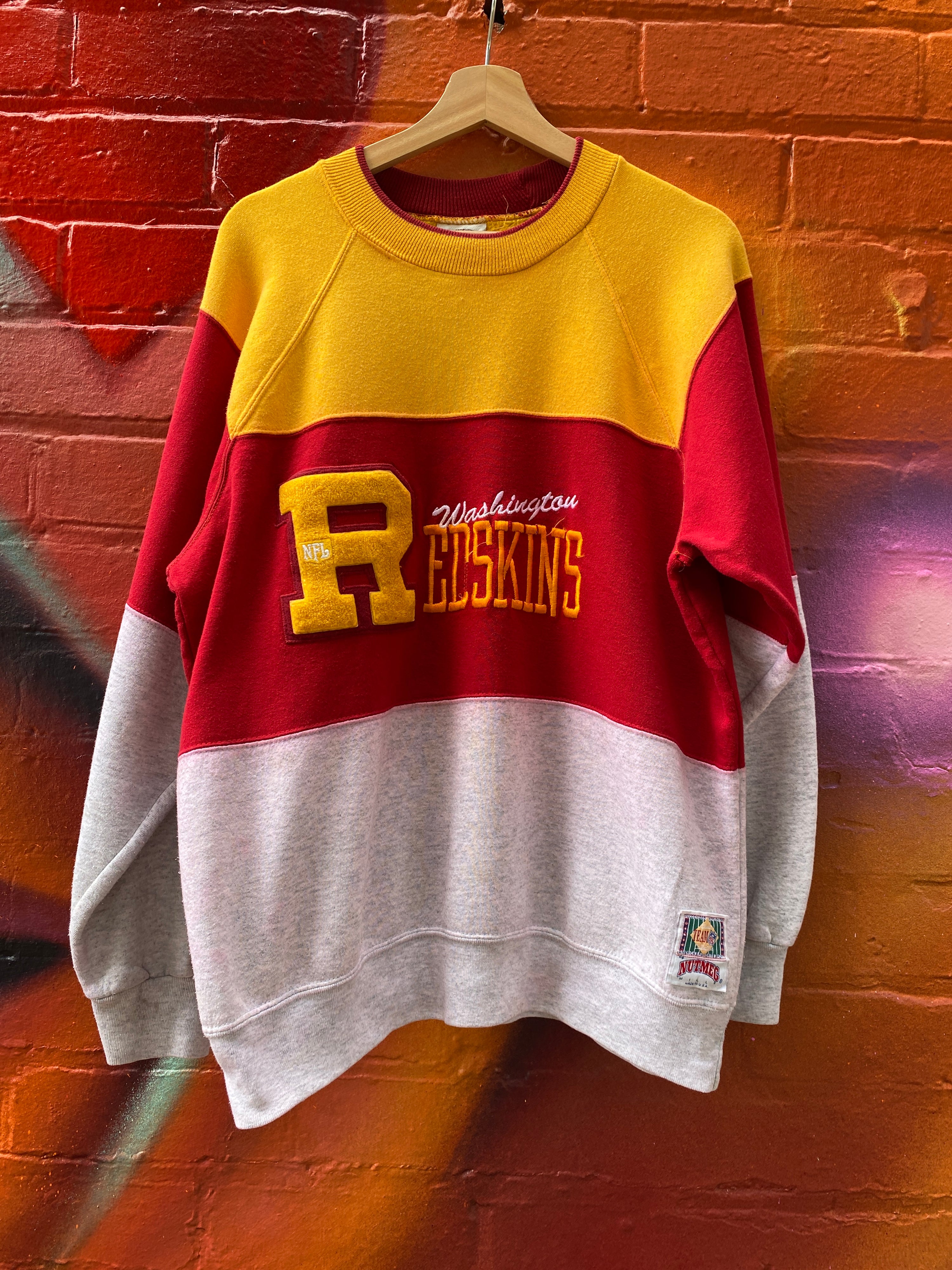 L - 90s Washington Redskins x Nutmeg Letter Jumper