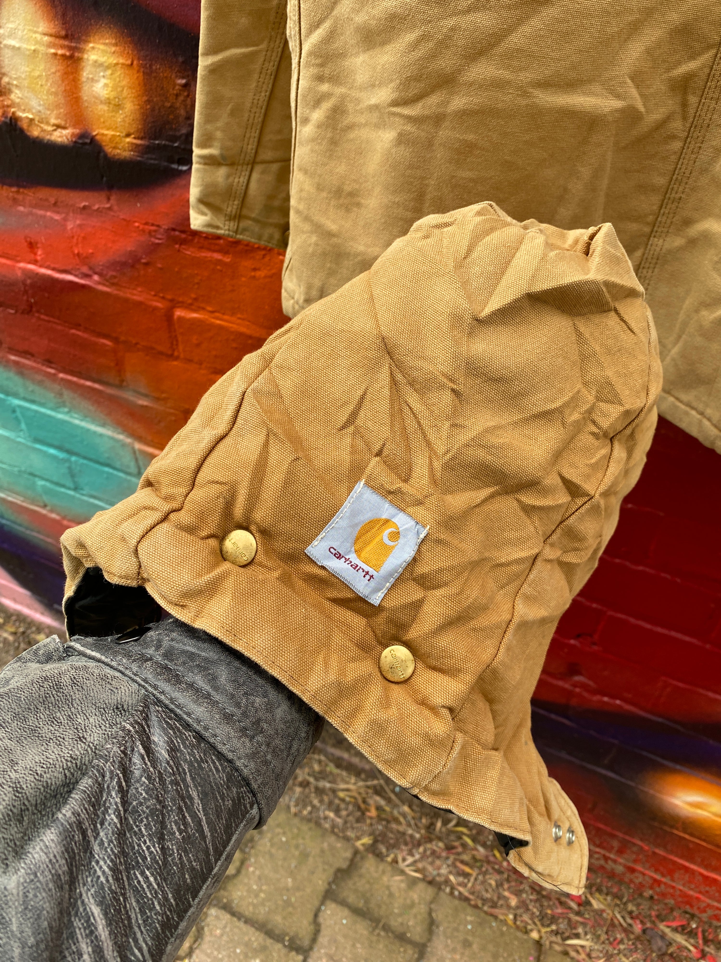 2XL - Carhartt Tan Chore Jacket with Detachable Hood