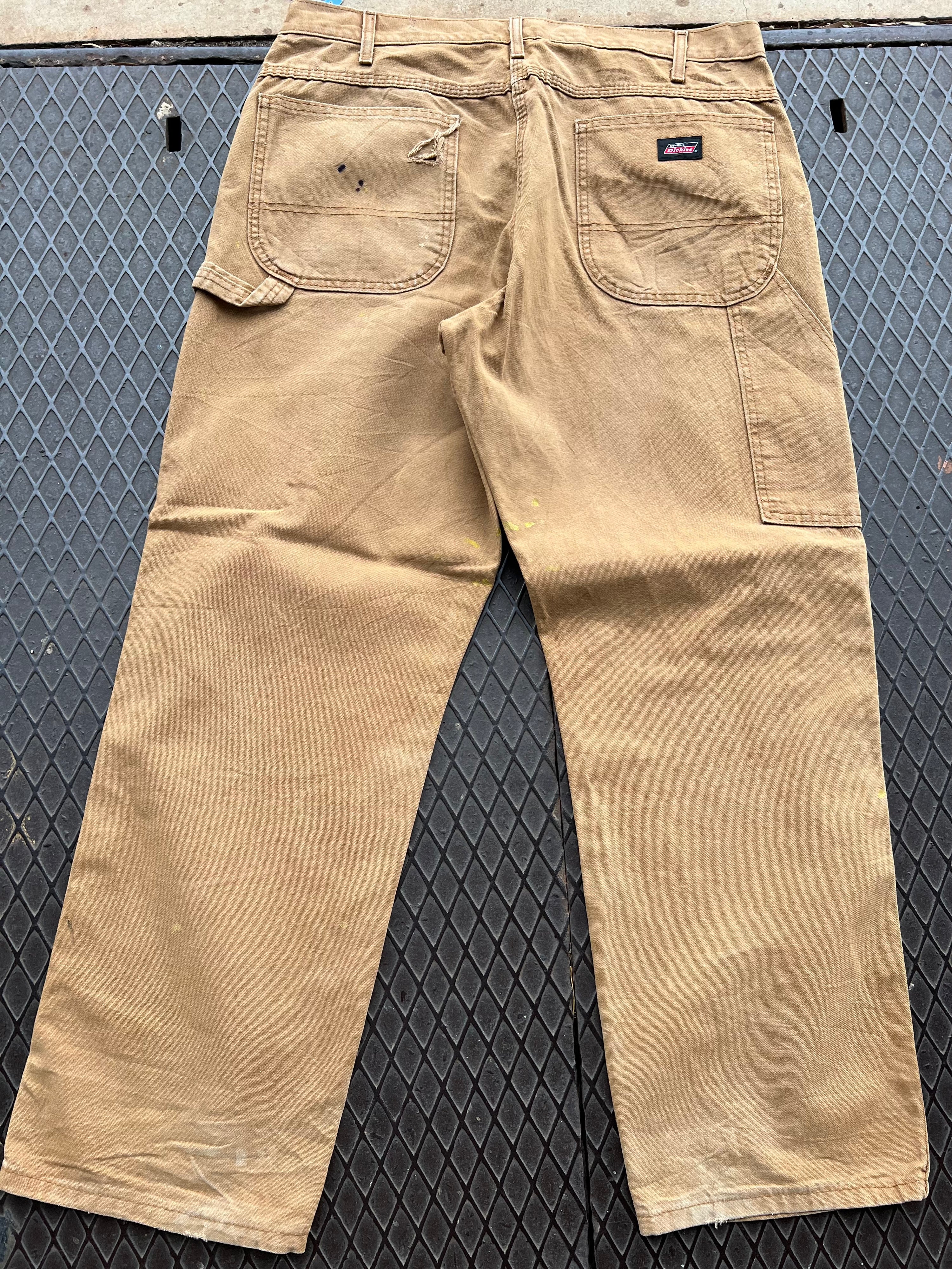 36 - Dickies Brown Carpenter Pants Marks P115