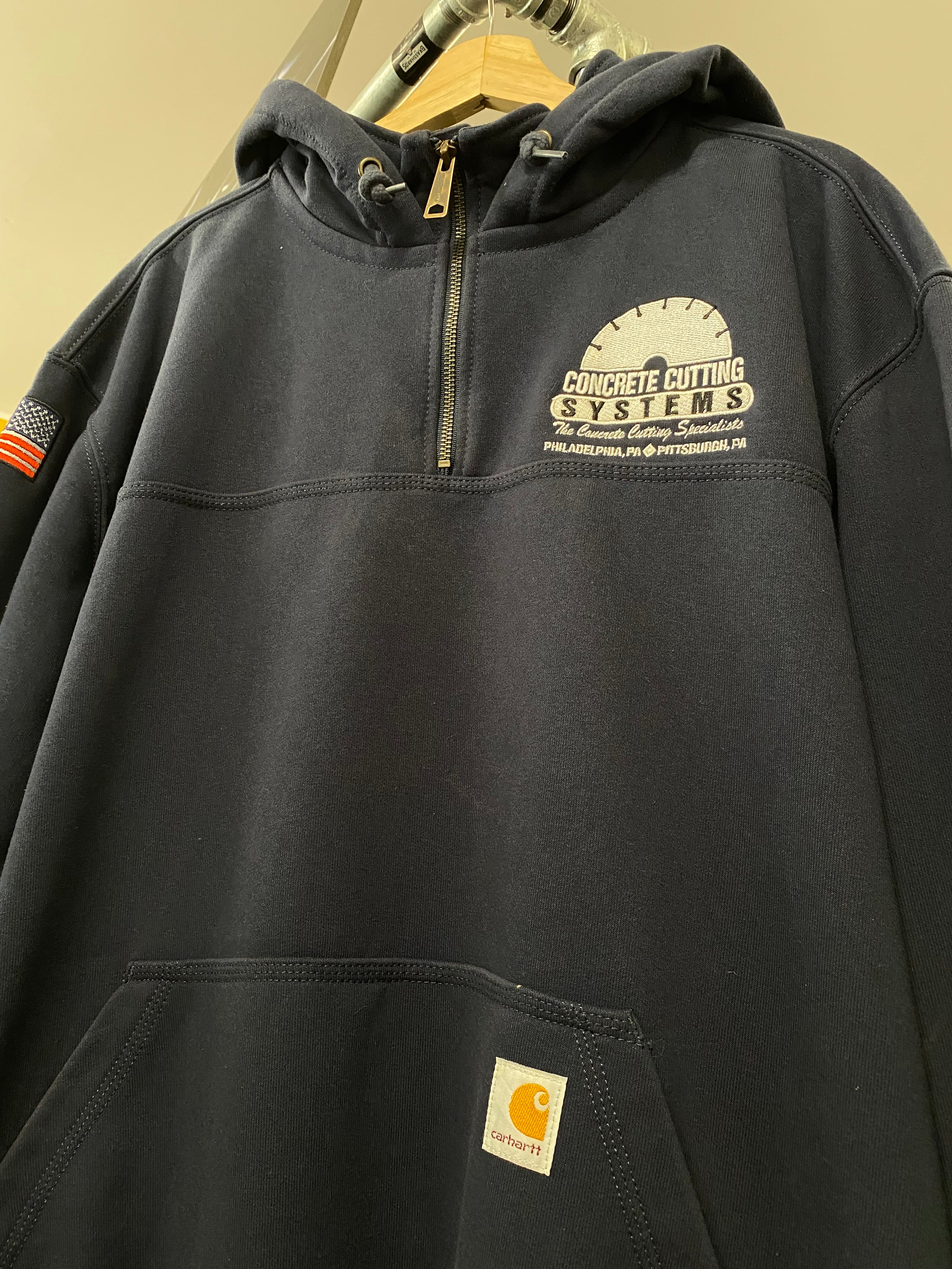 [2XL] Carhartt 'Concrete Cutting Systems' 1/4 Zip Hoodie
