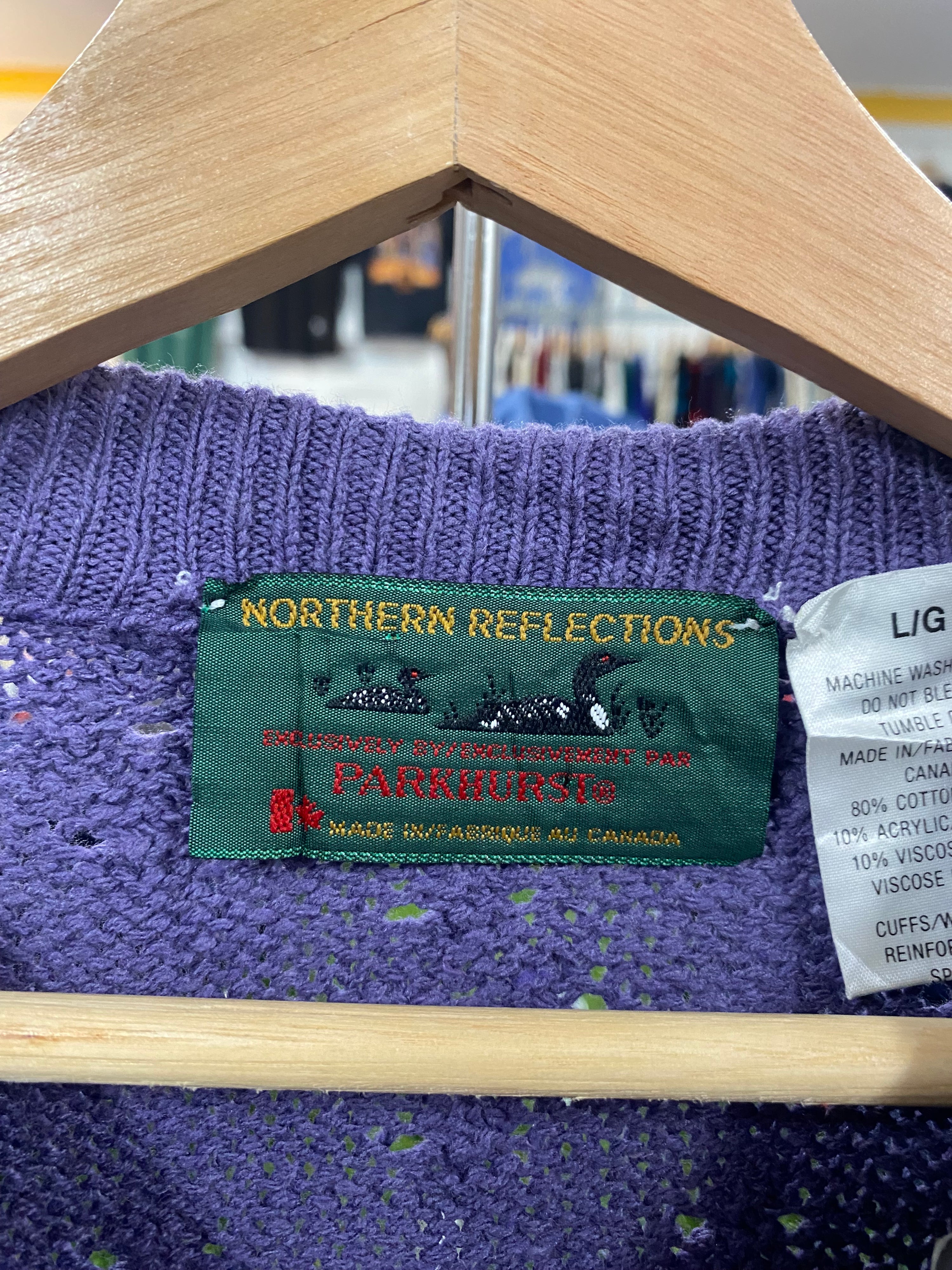 [L] Northern Reflections Purple Knit Jumper