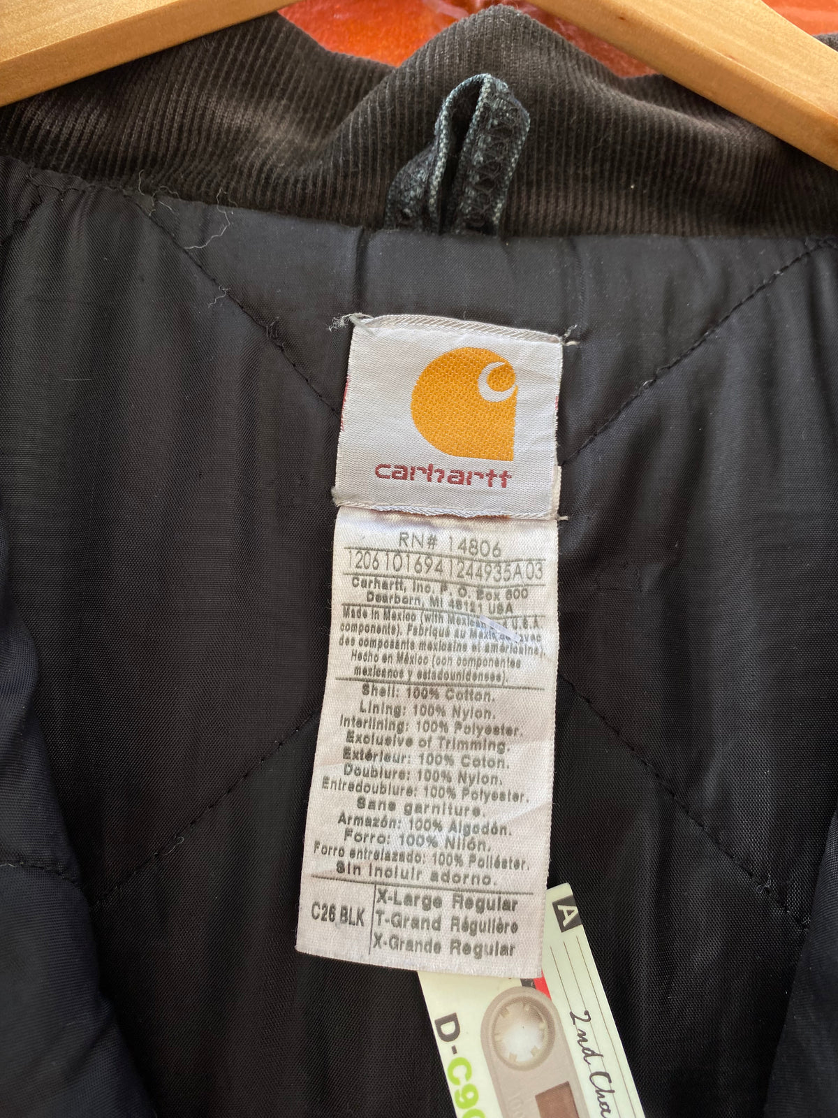 [XL] Carhartt Black C26 BLK Chore Jacket